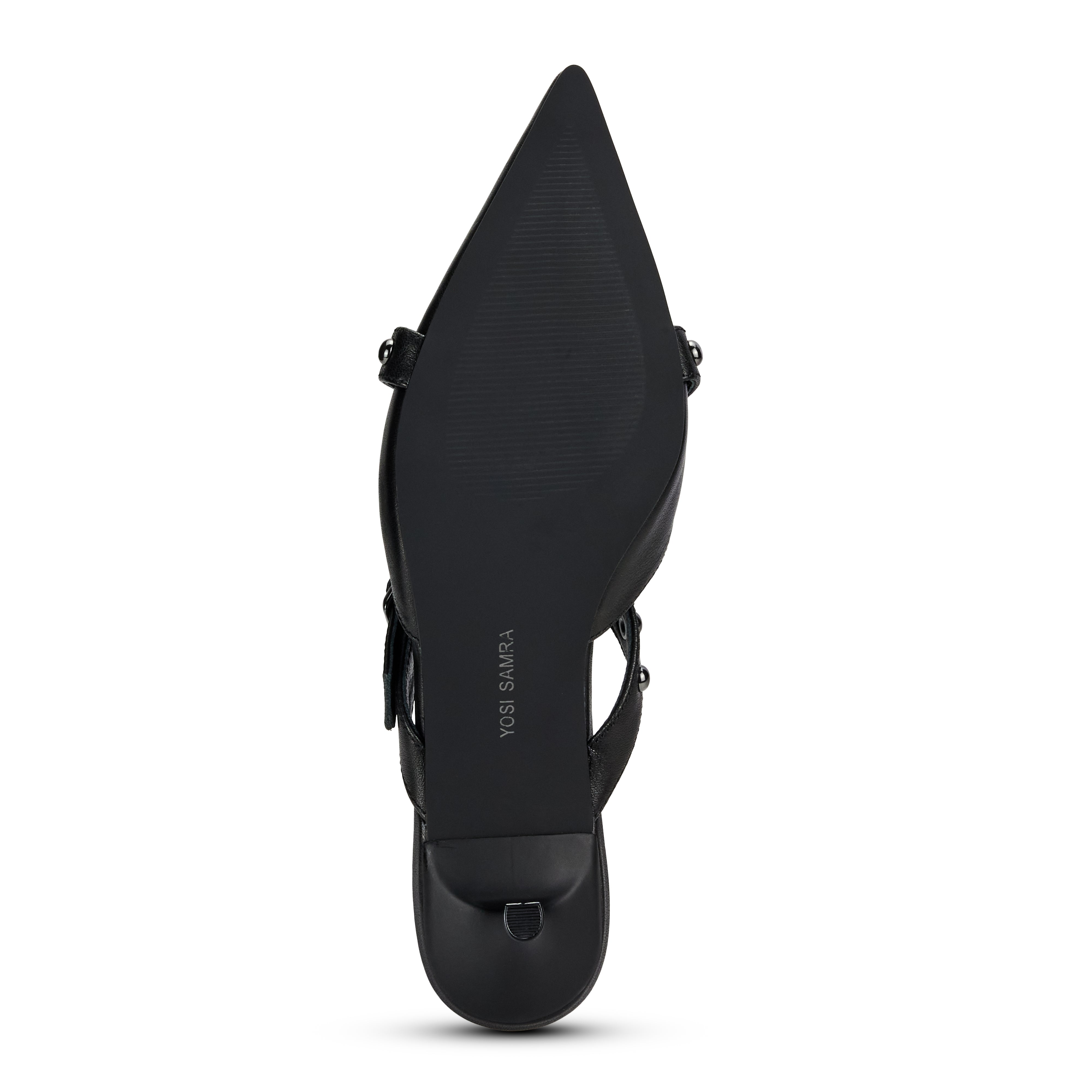 Alexis Kitten Heel in Black Leather