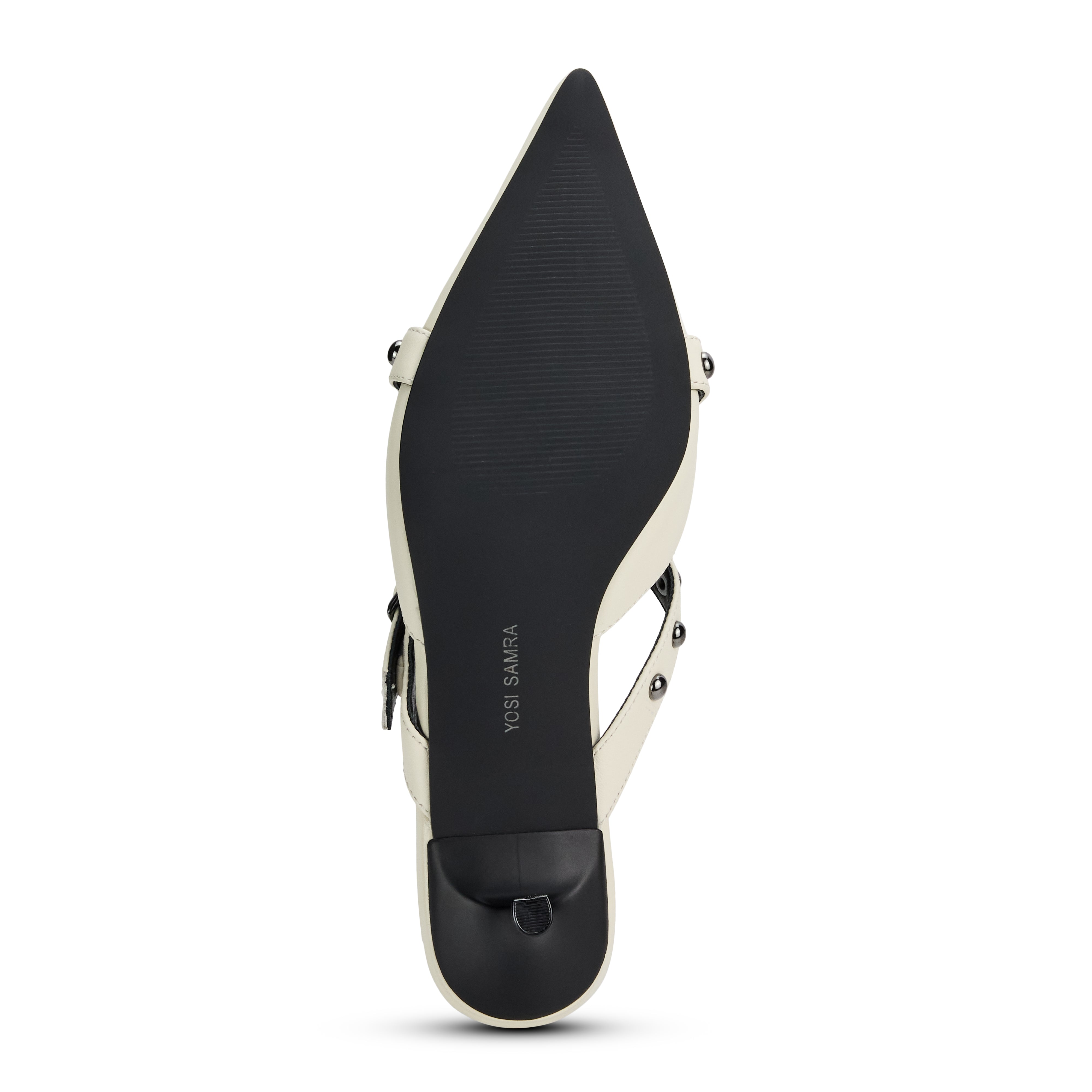 Alexis Kitten Heel in Bone Leather