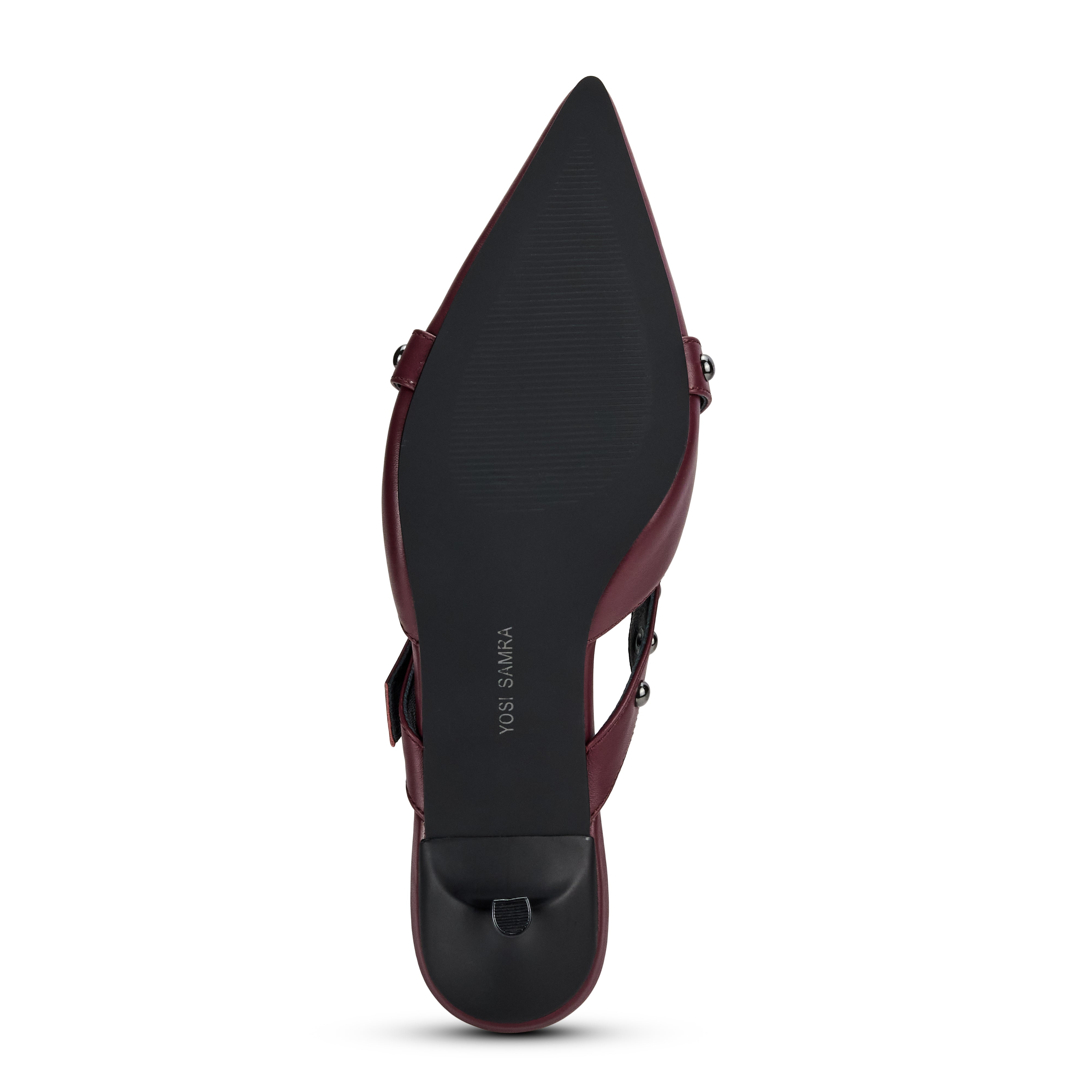 Alexis Kitten Heel in Burgundy Leather