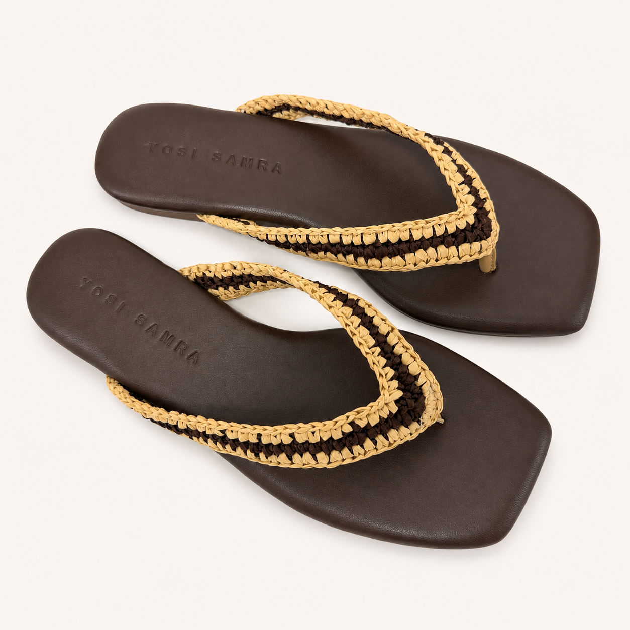 ANTIBES SANDAL IN BROWN RAFFIA