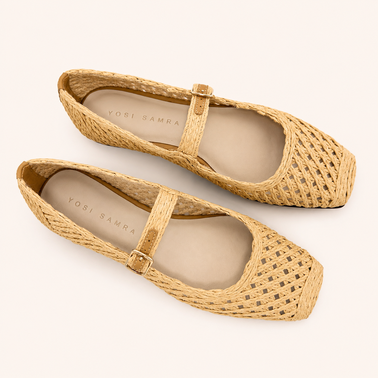 CALVI MARY JANE IN NATURAL RAFFIA