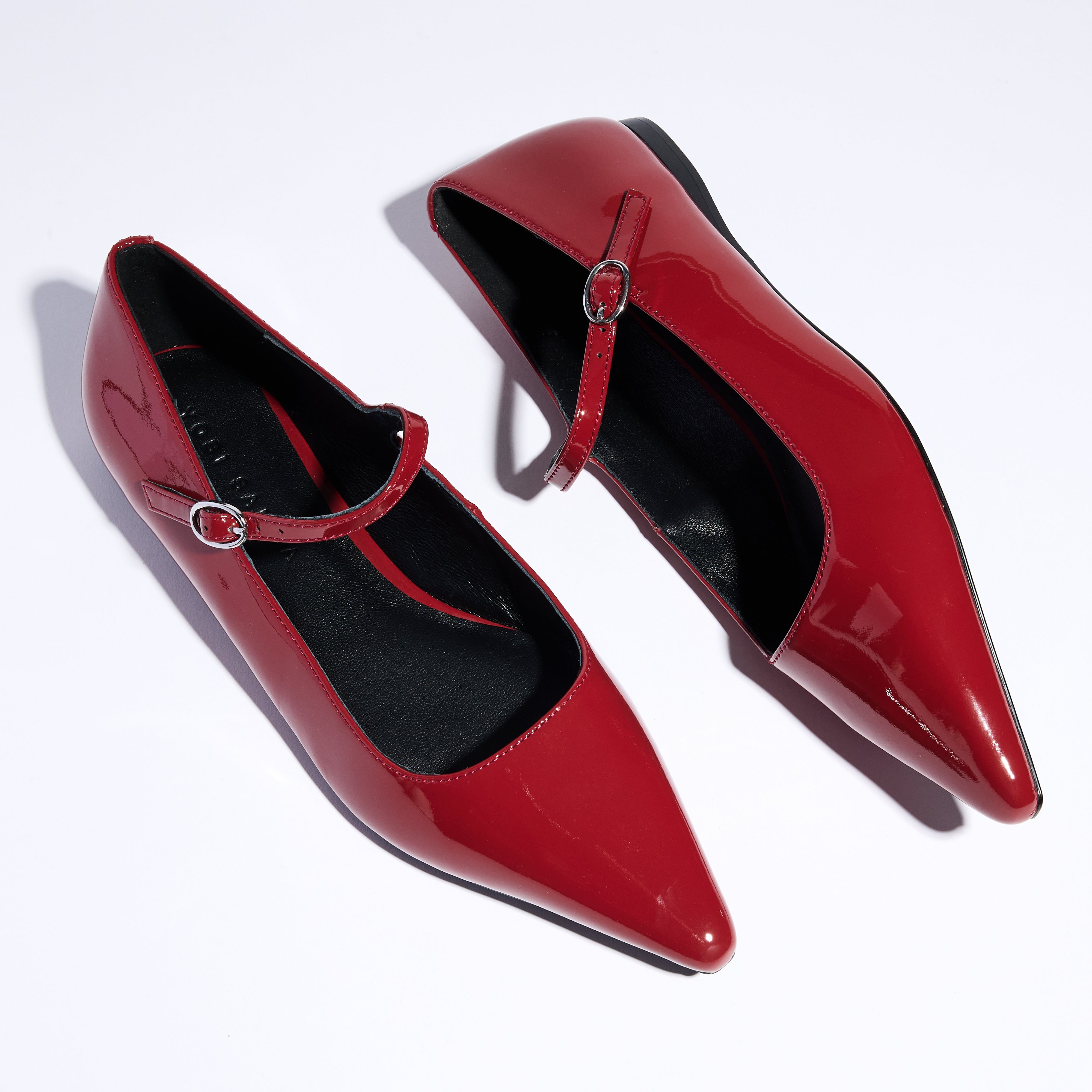 Camille Flat in Rust Patent Leather