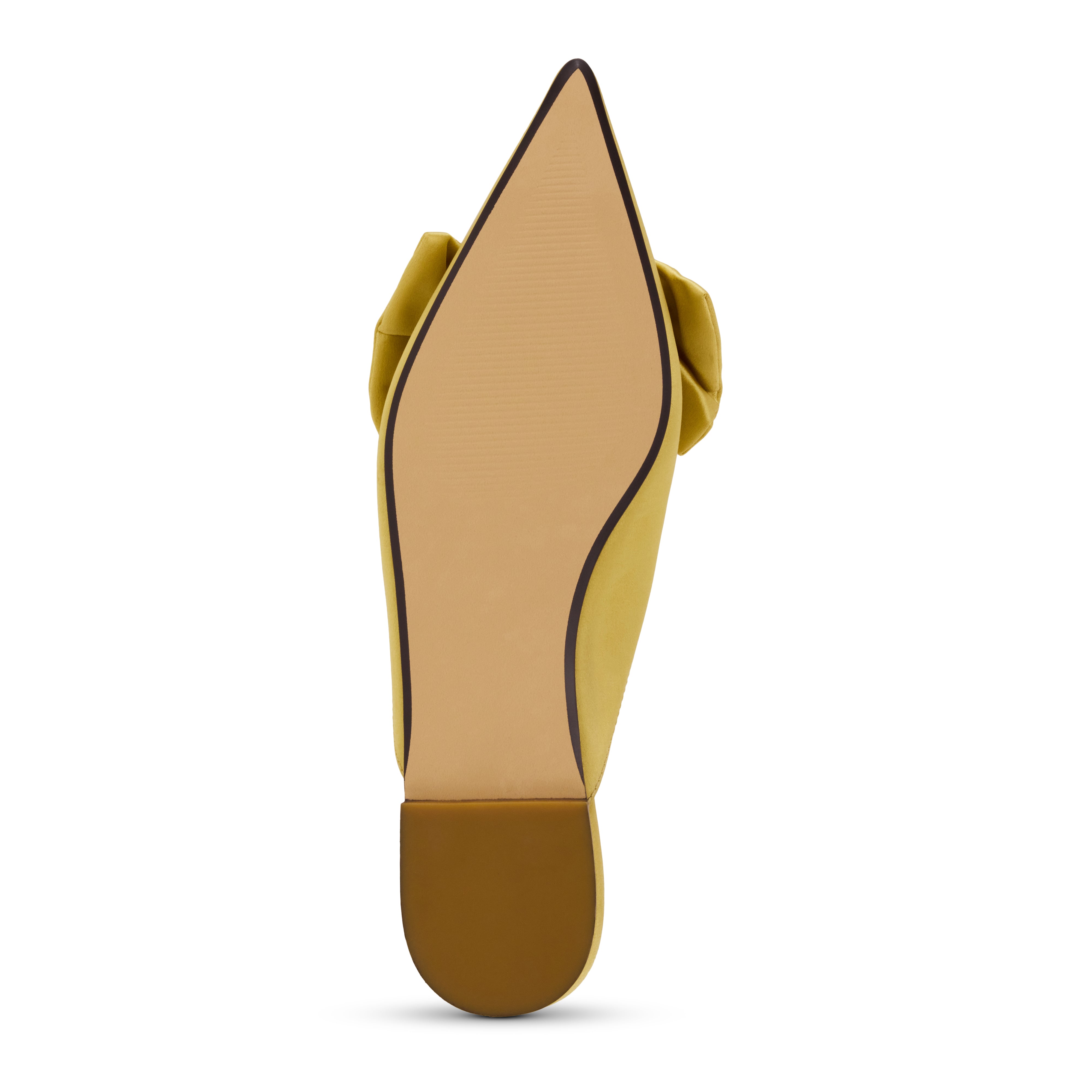 Yosi Samra Clara Bow Slide in Gold Satin