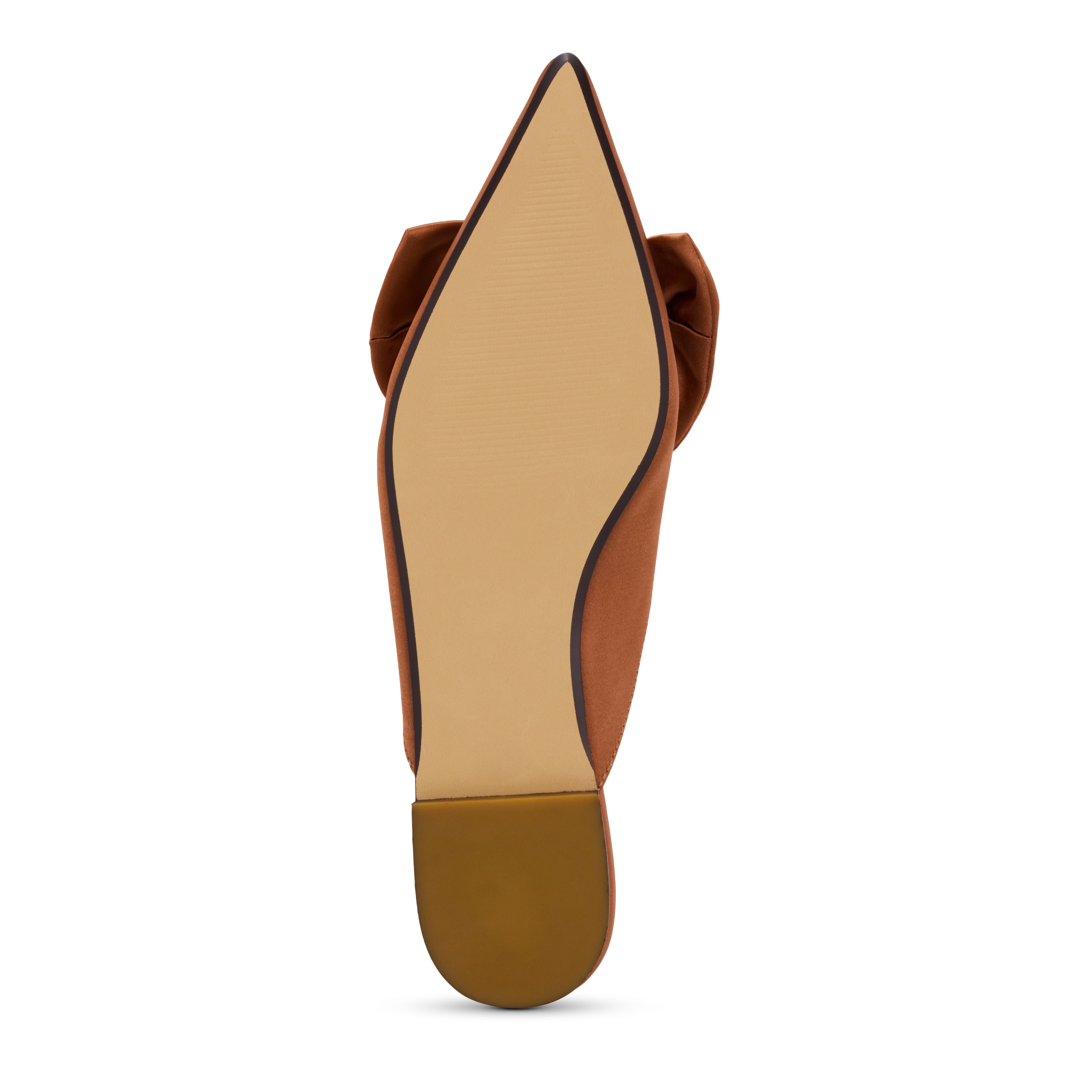 Yosi Samra Clara Bow Slide in Rust Satin