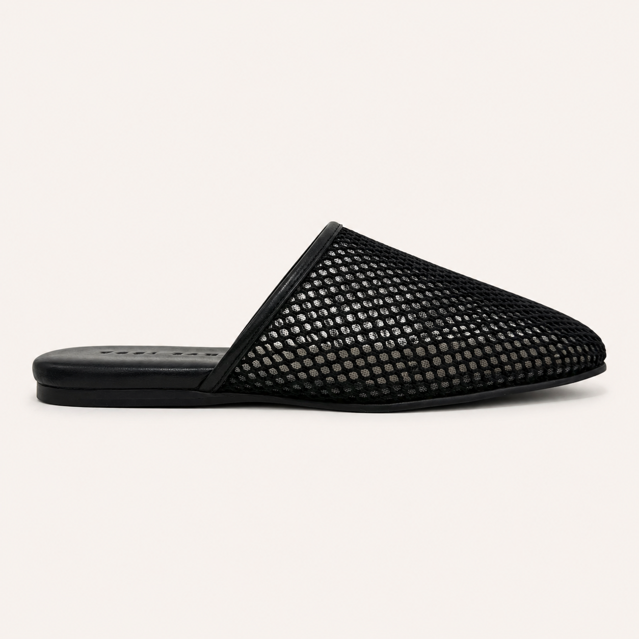 COVE SLIDE IN BLACK CROCHET