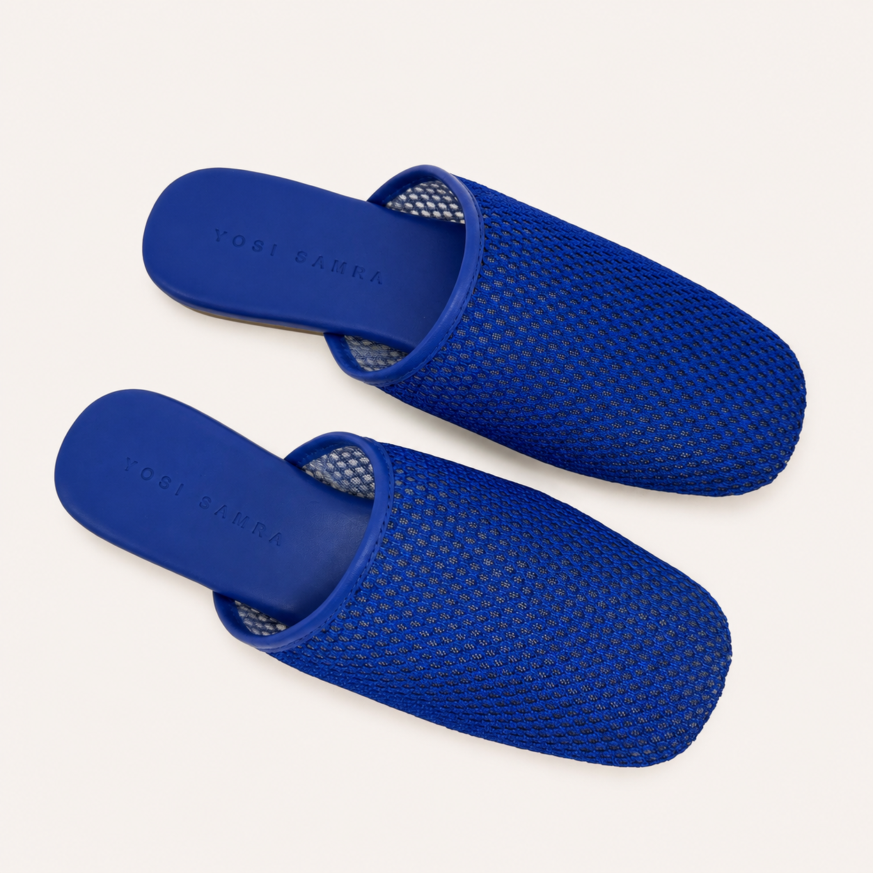 COVE SLIDE IN BLUE CROCHET