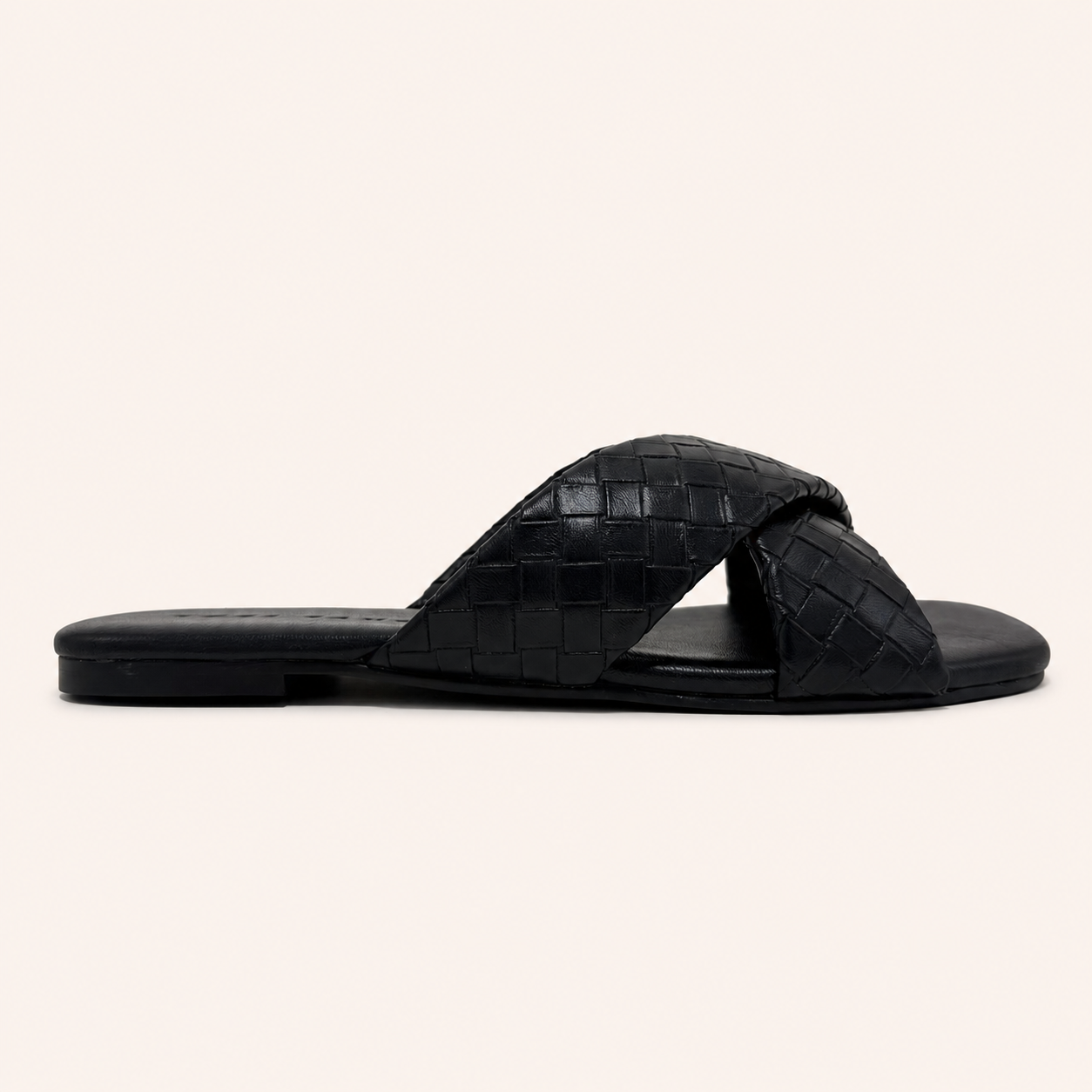 DELANCEY SANDAL IN BLACK WOVEN