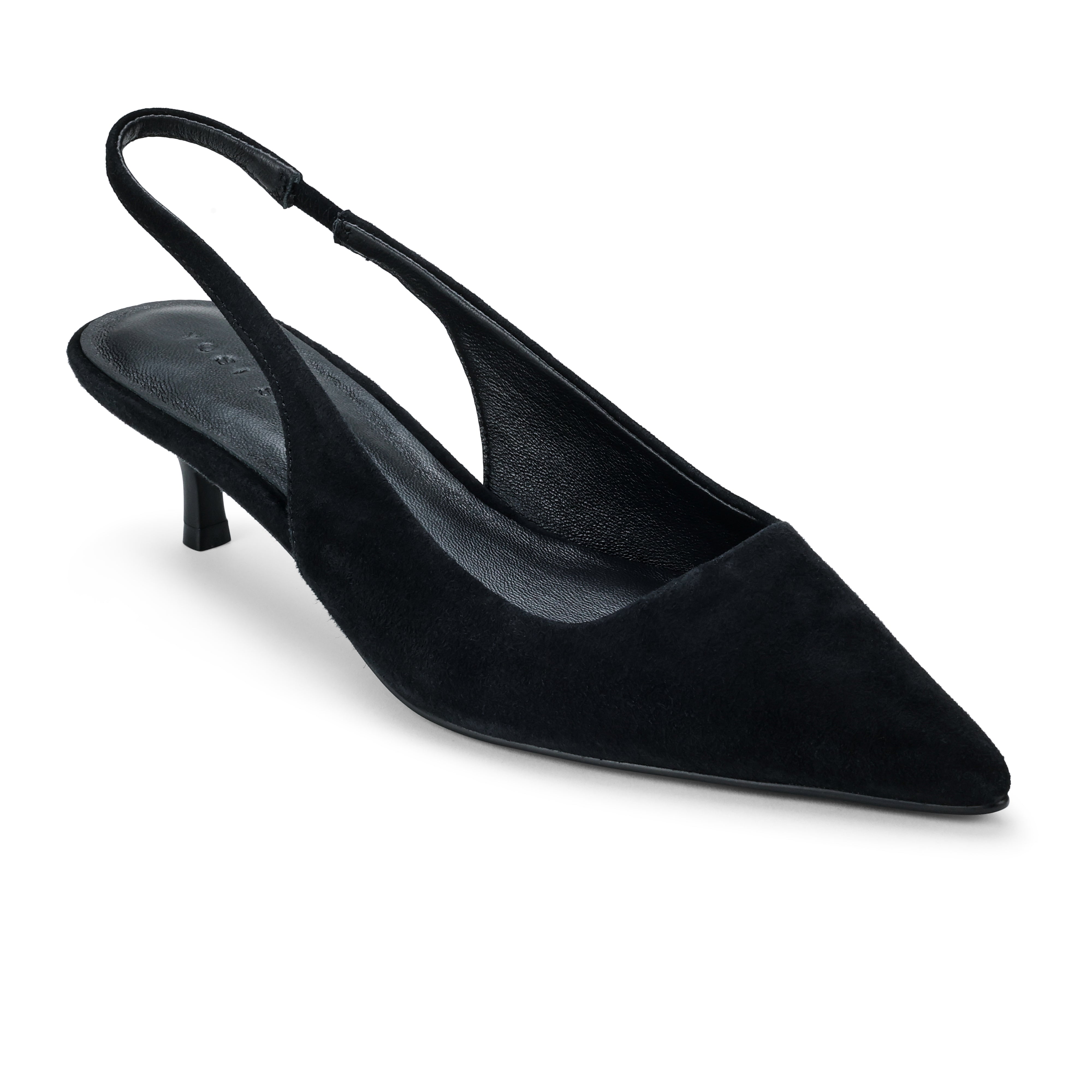 Delilah Slingback in Black Suede