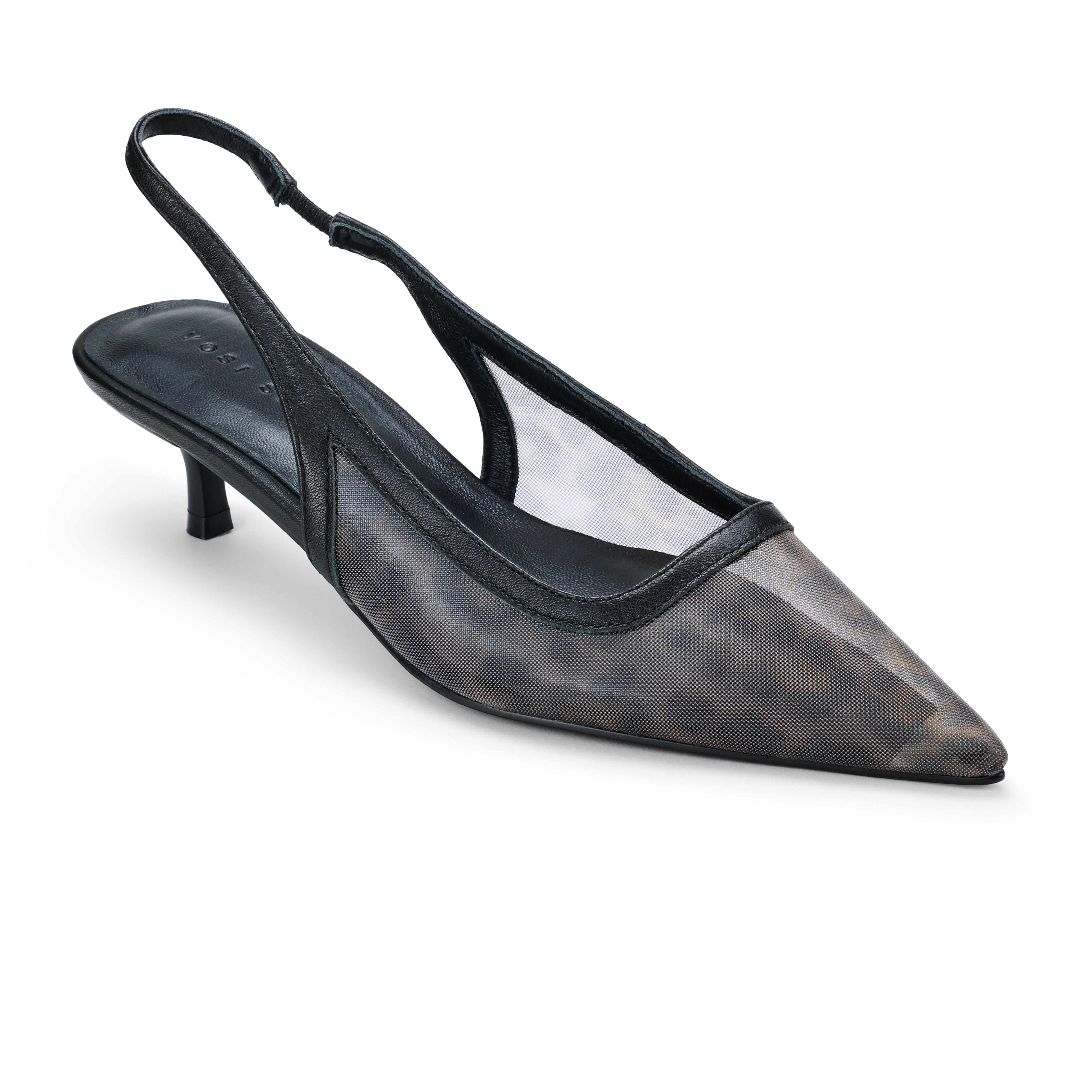 Delilah Slingback in Leopard Mesh
