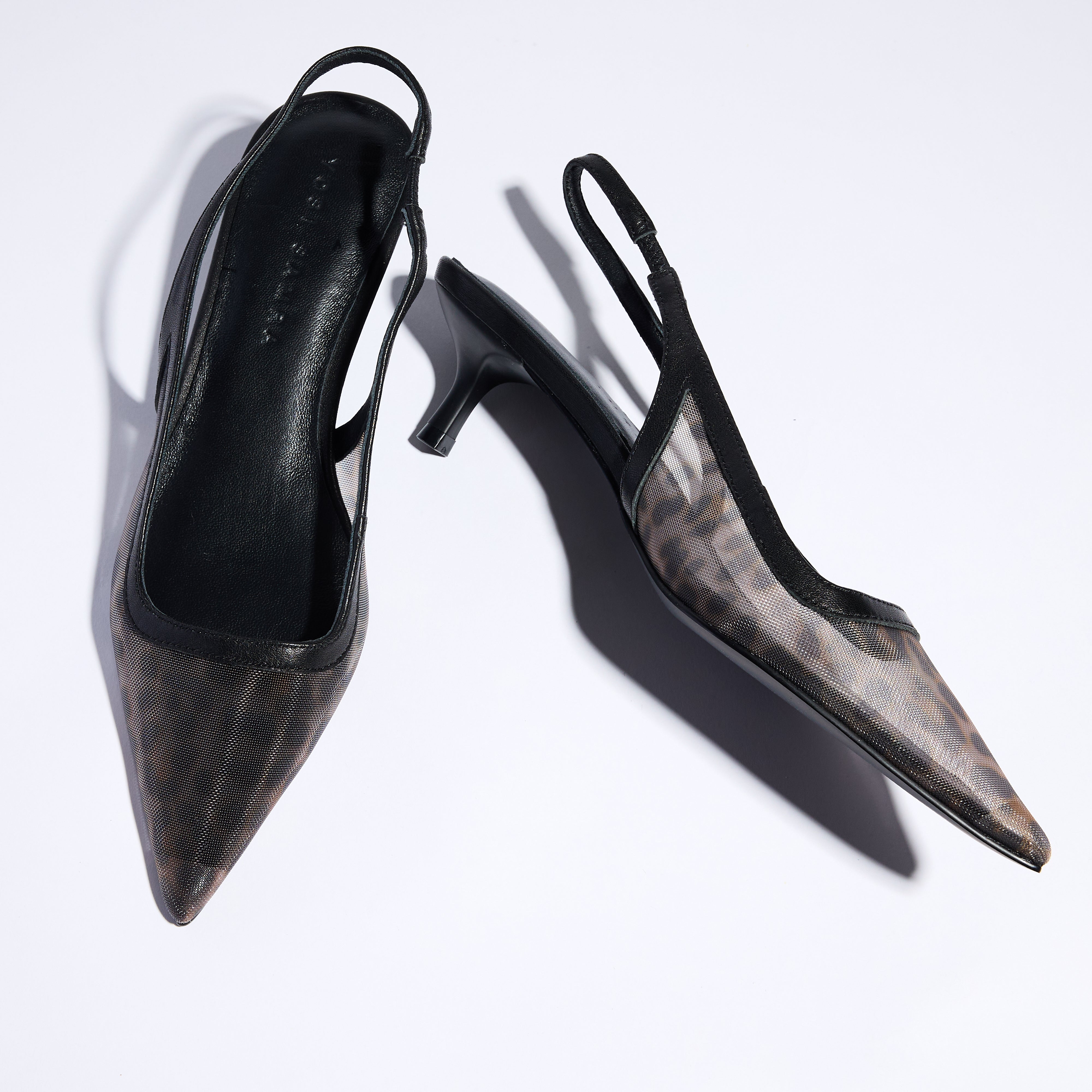 Delilah Slingback in Leopard Mesh