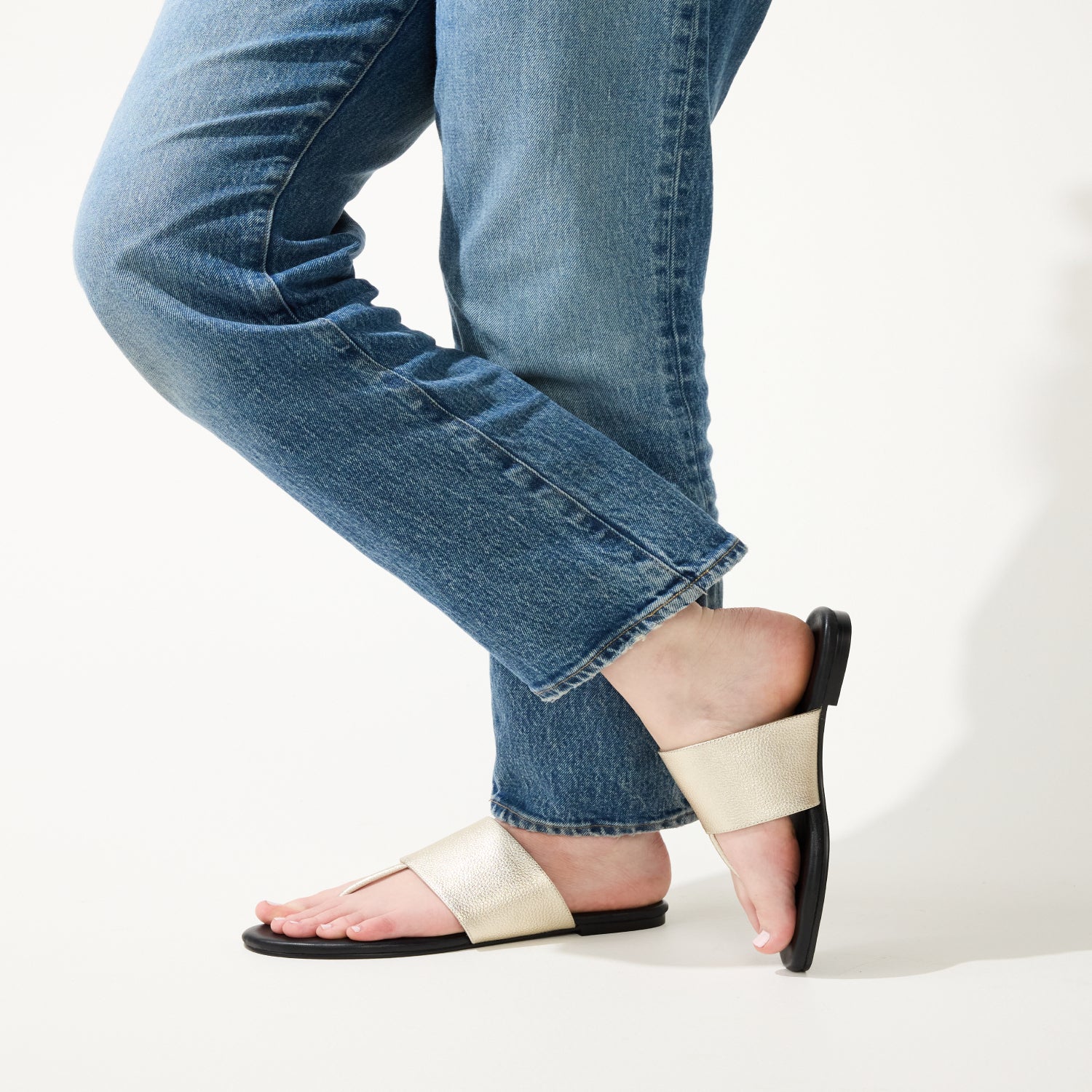 ELLA IN GOLD METALLIC LEATHER - Yosi Samra -