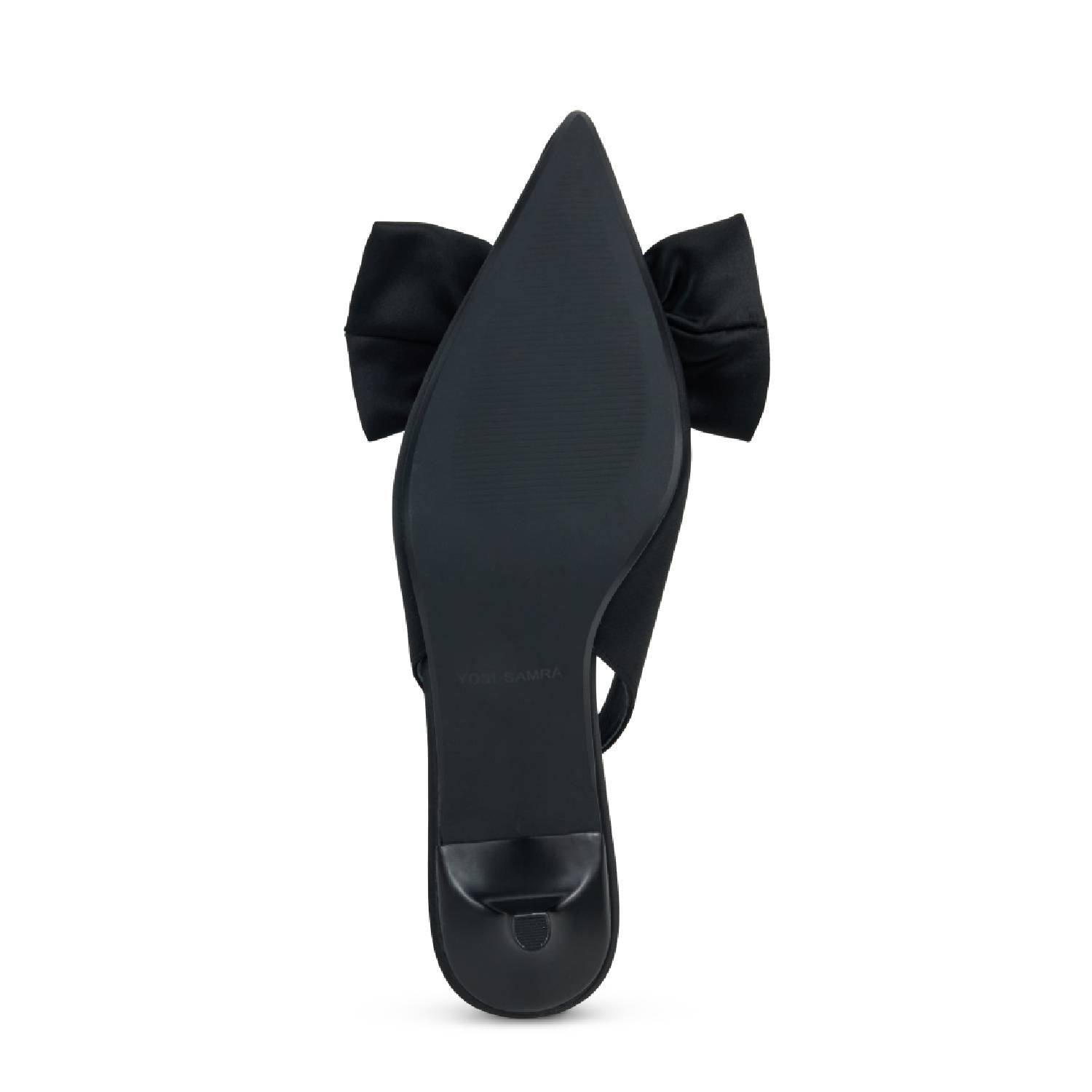 Elise Slingback in Black Satin