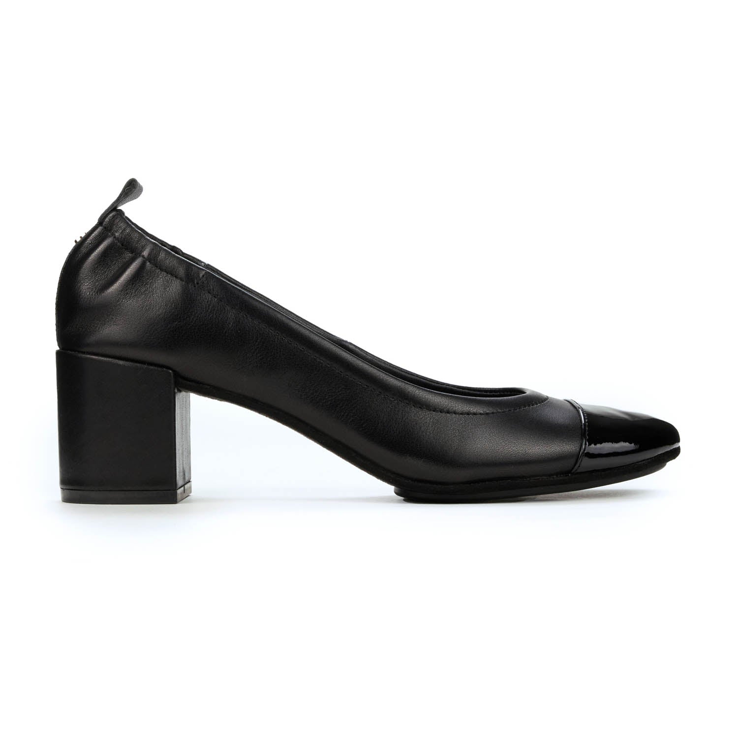 Heidi Classic Pump in Black Leather - Yosi Samra - Women's Heels