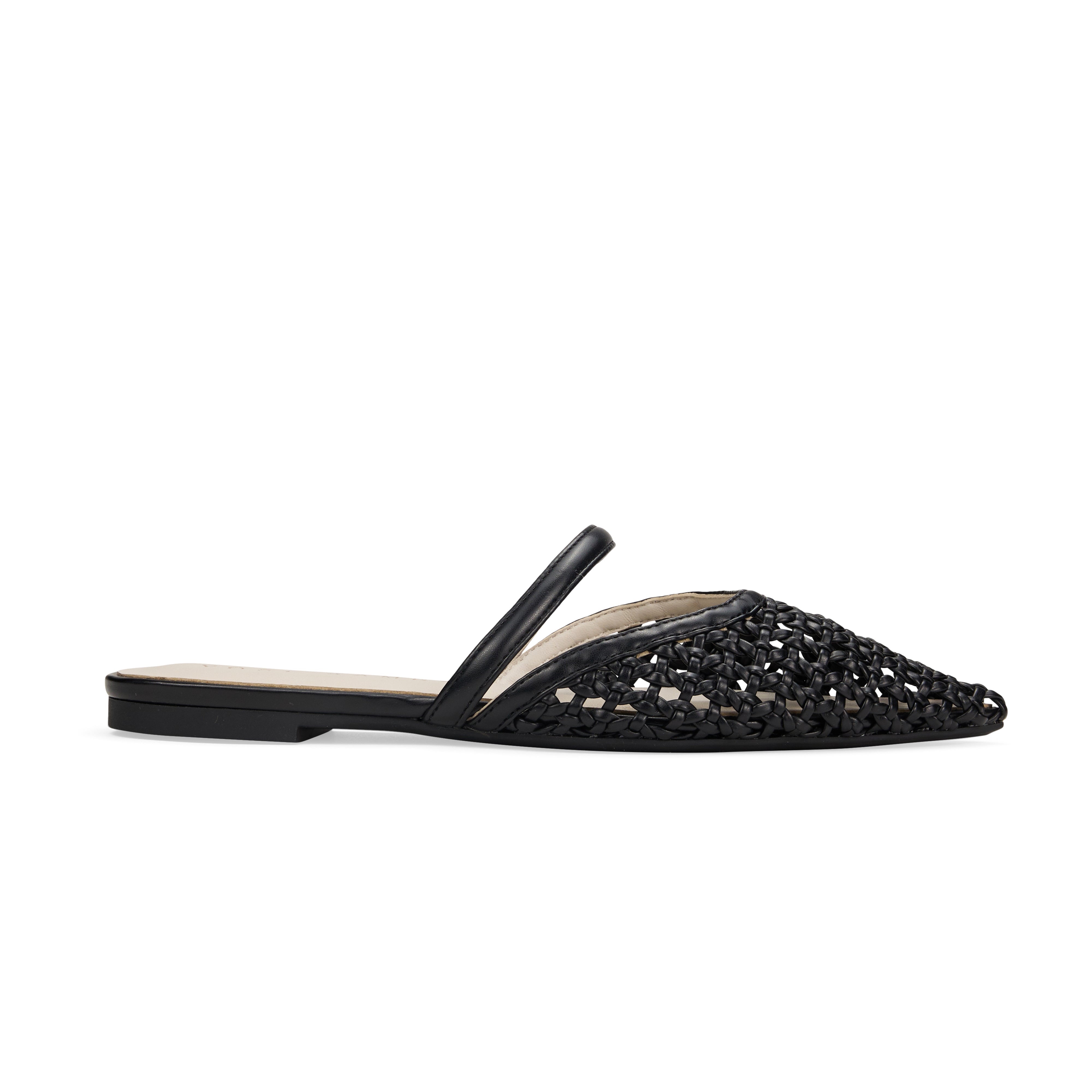 Yosi Samra Justine Slingback in Black Hand Woven Women's Shoe