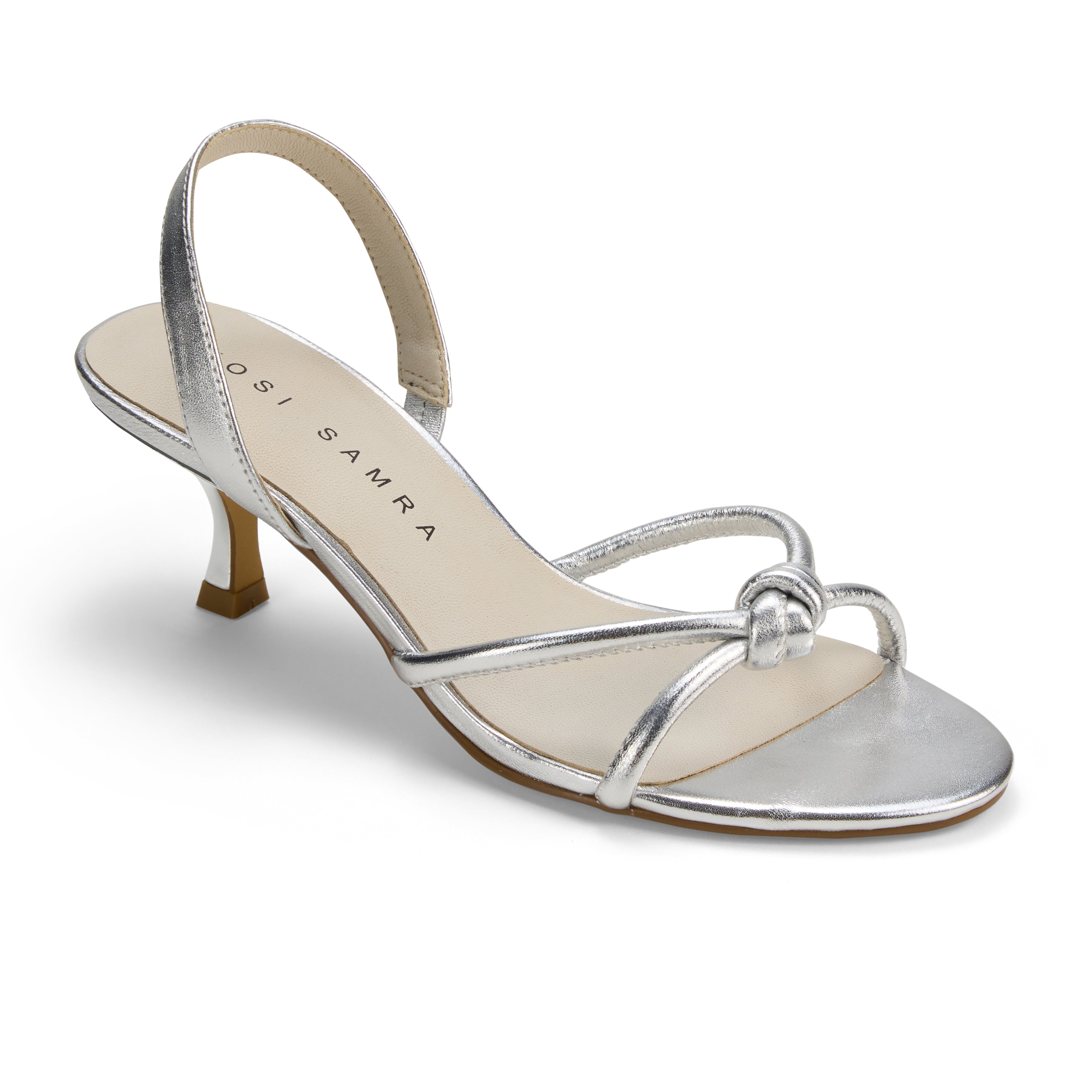 Kaia Dress Sandal in Silver Leather