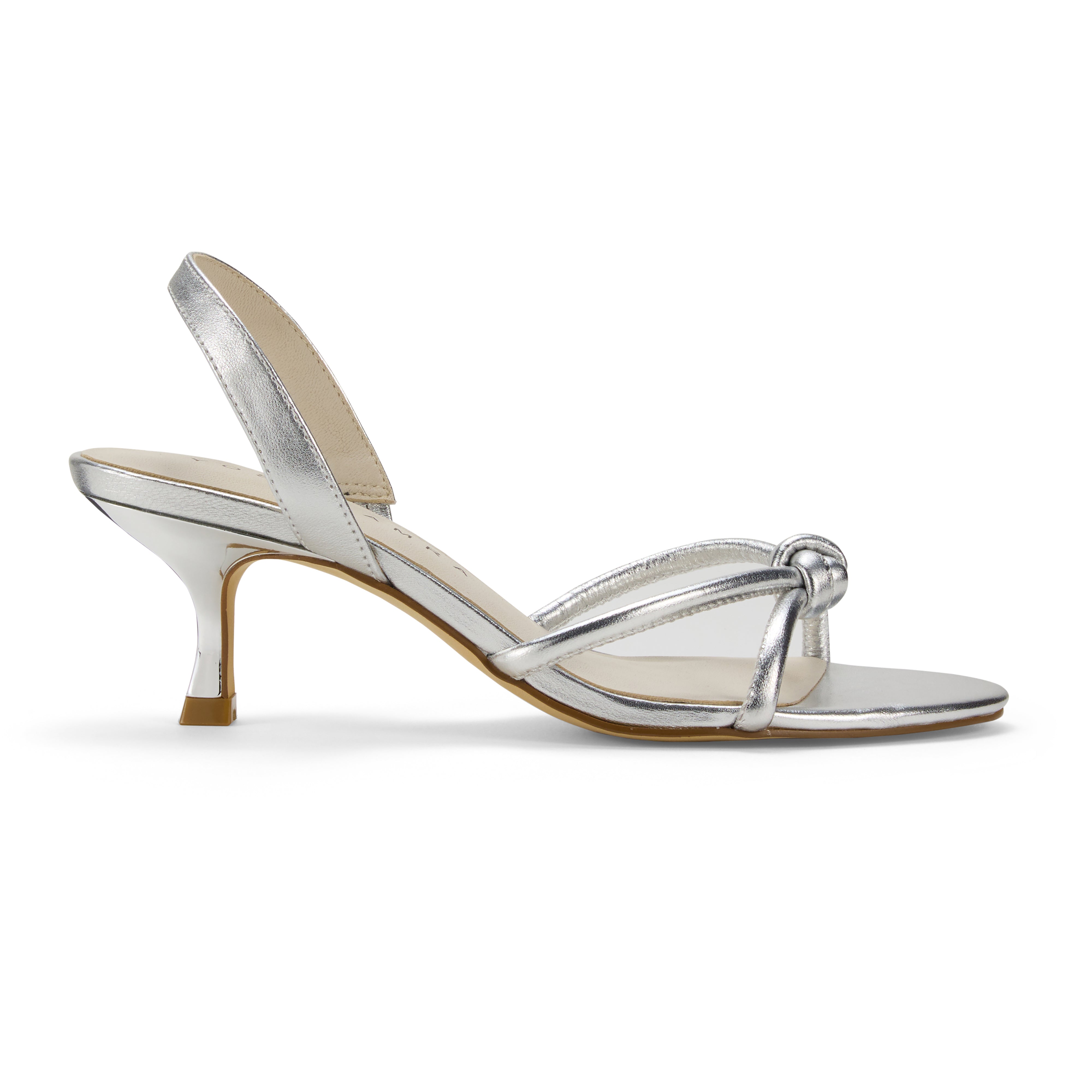 Kaia Dress Sandal in Silver Leather