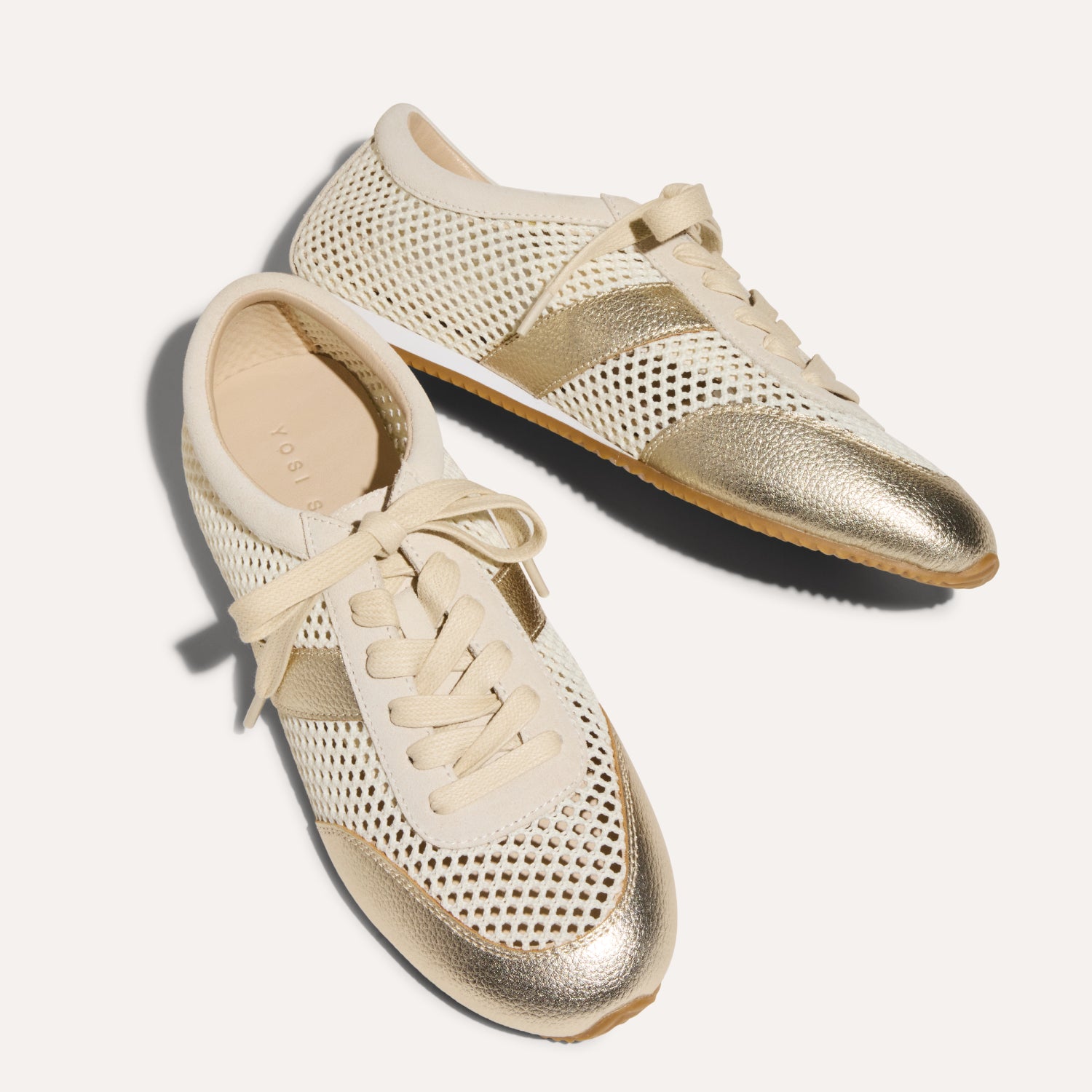 KIAH IN CREAM MESH/GOLD METALLIC - Yosi Samra -