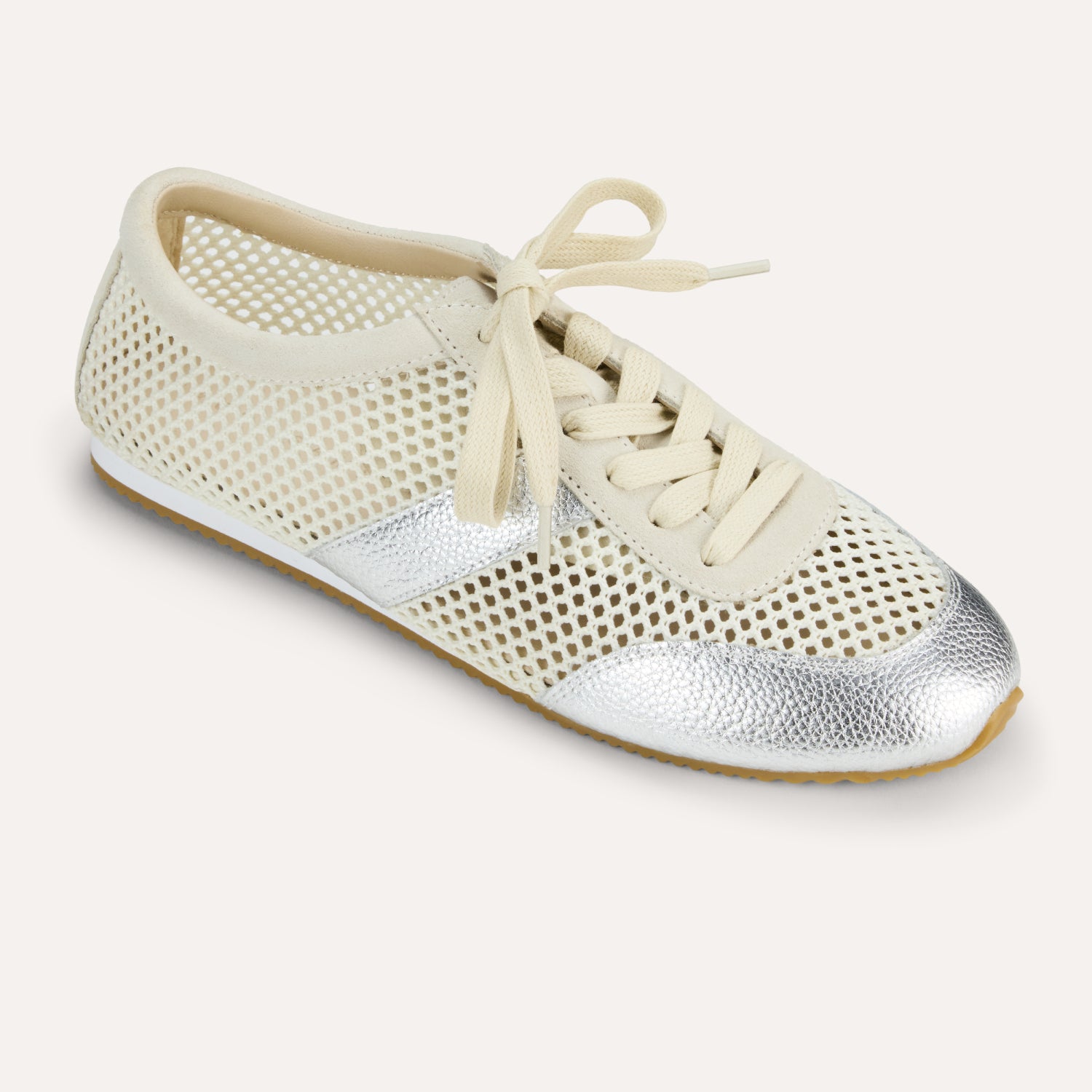 KIAH IN CREAM MESH/SILVER METALLIC - Yosi Samra -