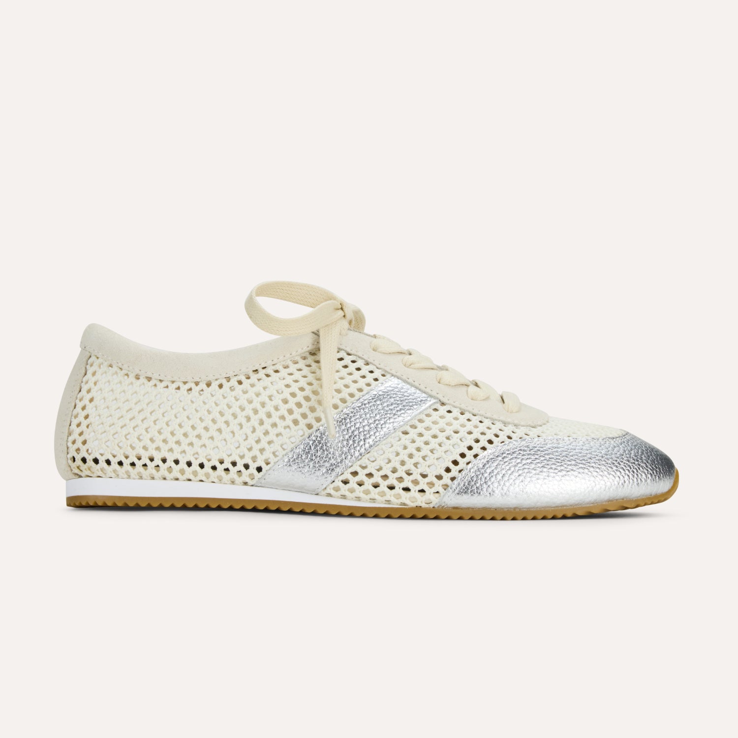 KIAH IN CREAM MESH/SILVER METALLIC - Yosi Samra -