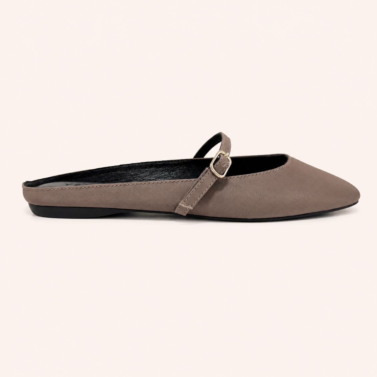 LILY SLIDE IN TAUPE NYLON