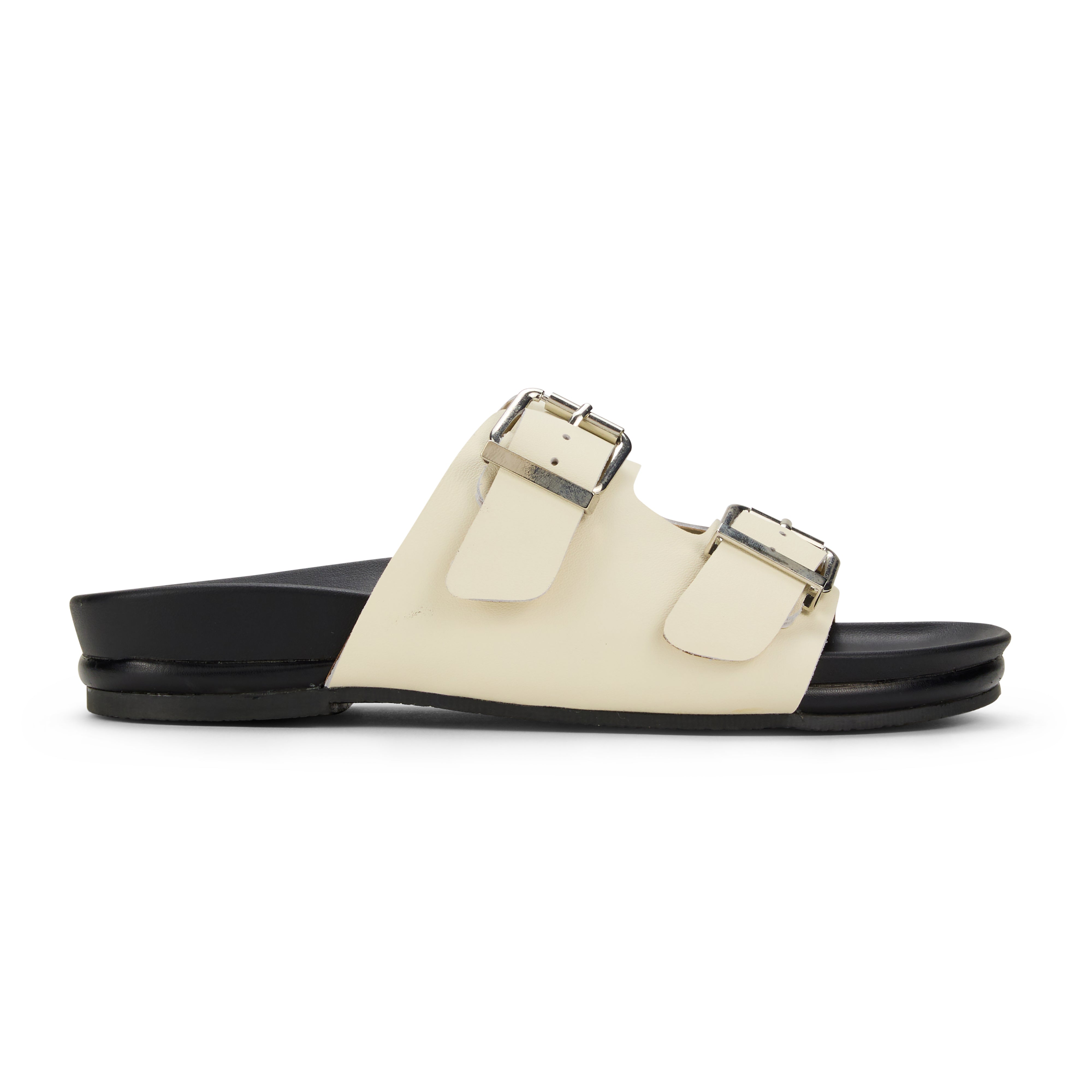 Maya Footbed Sandal in Bone Leather