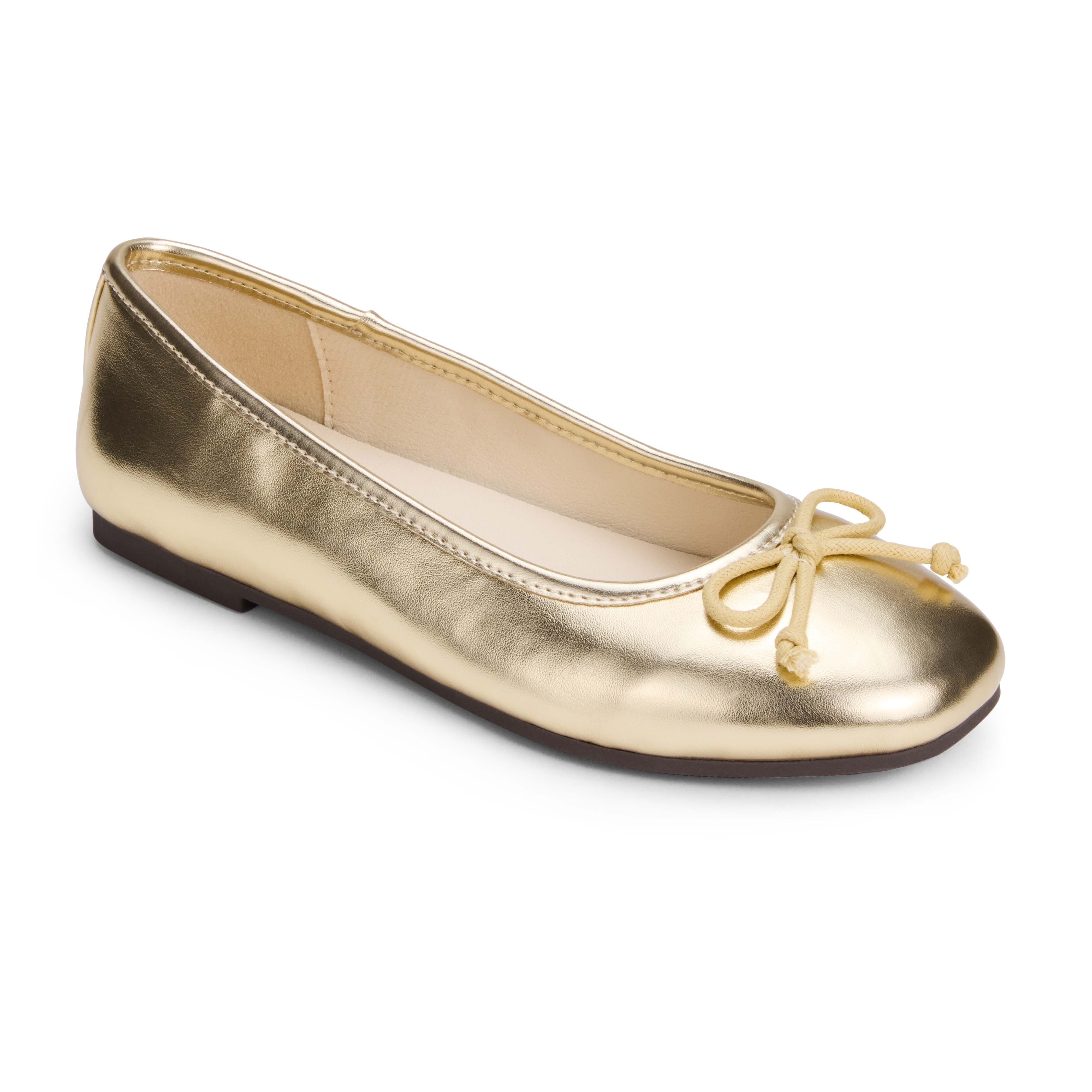 Miss Sadie Ballet Flat in Metallic Gold - Kids