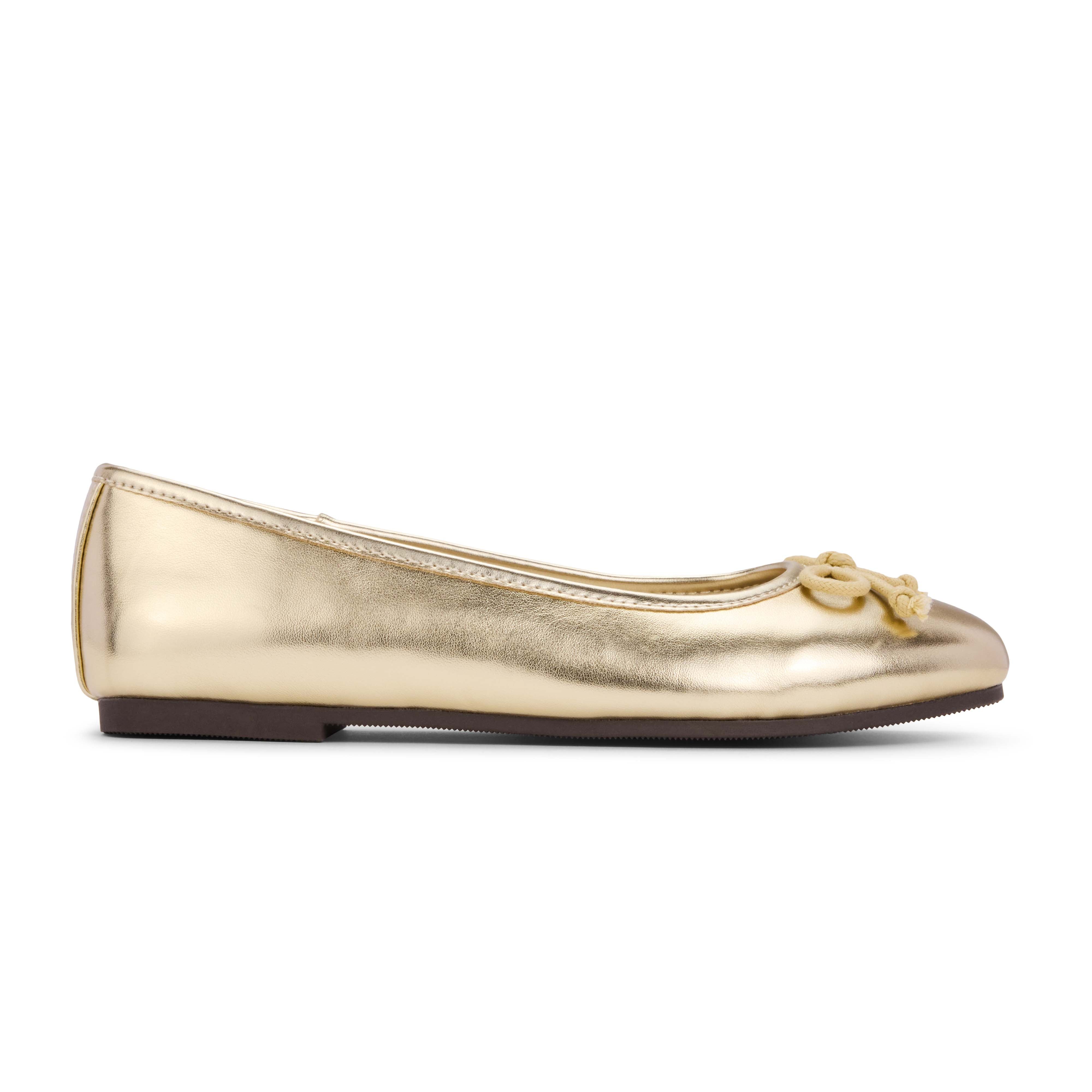Miss Sadie Ballet Flat in Metallic Gold - Kids