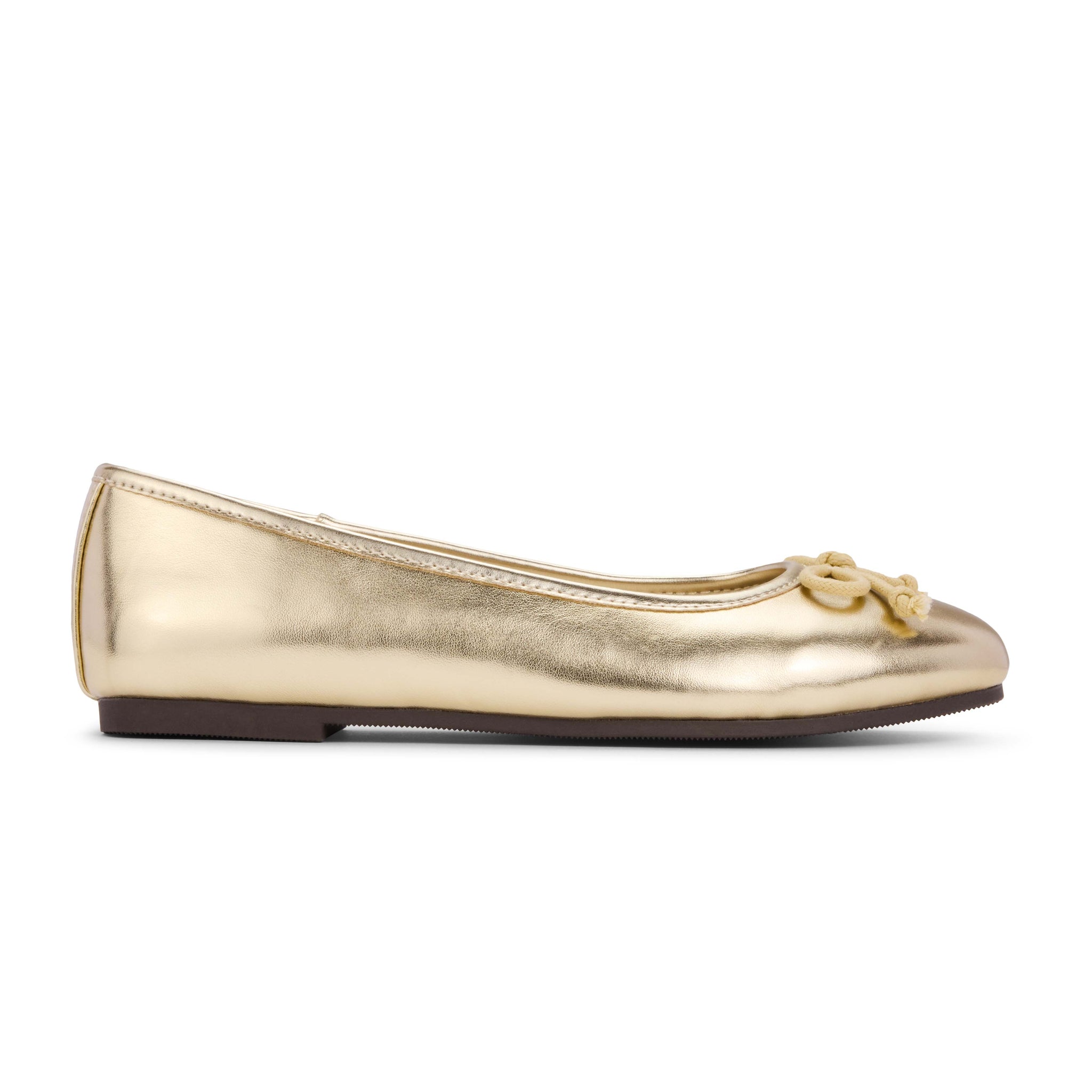 Miss Sadie Ballet Flat in Metallic Gold