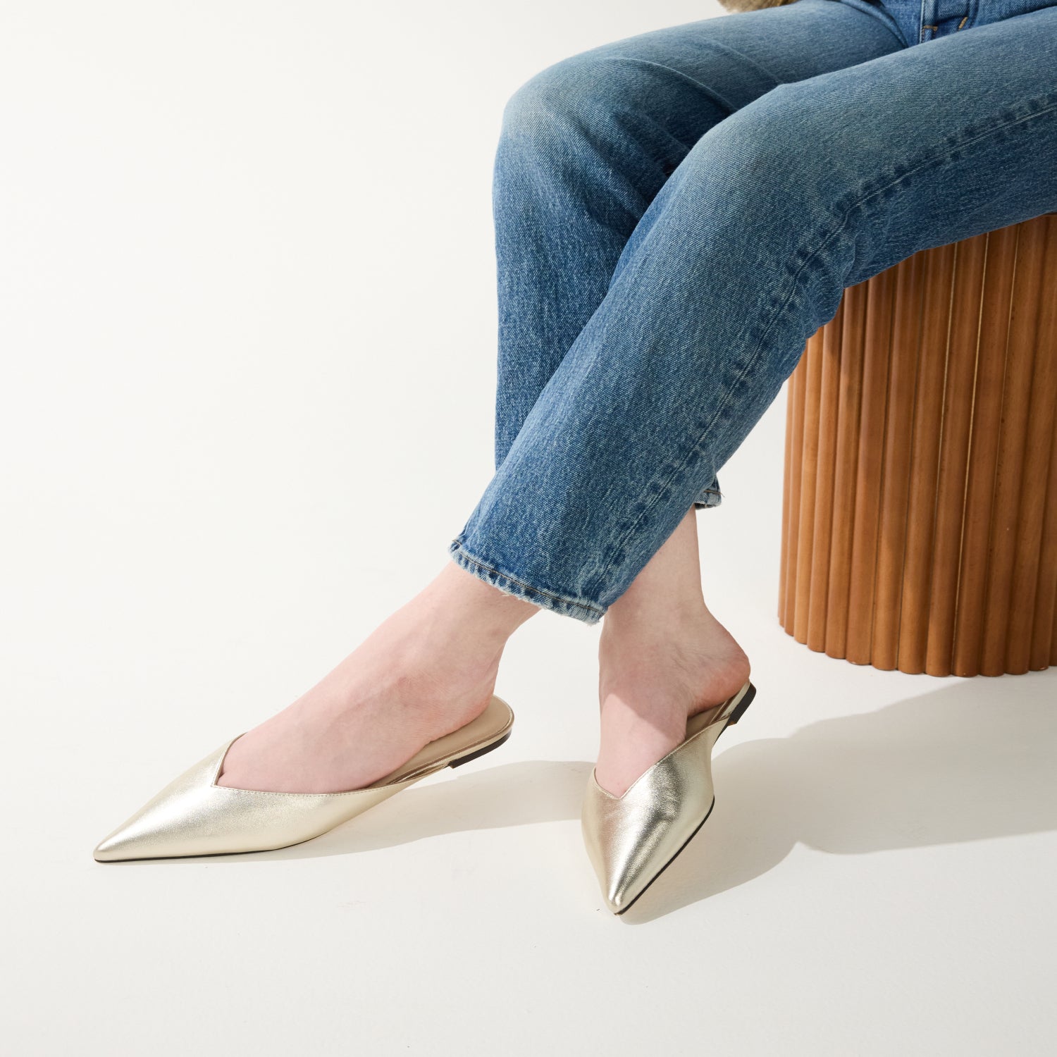 NERA IN GOLD METALLIC LEATHER - Yosi Samra -