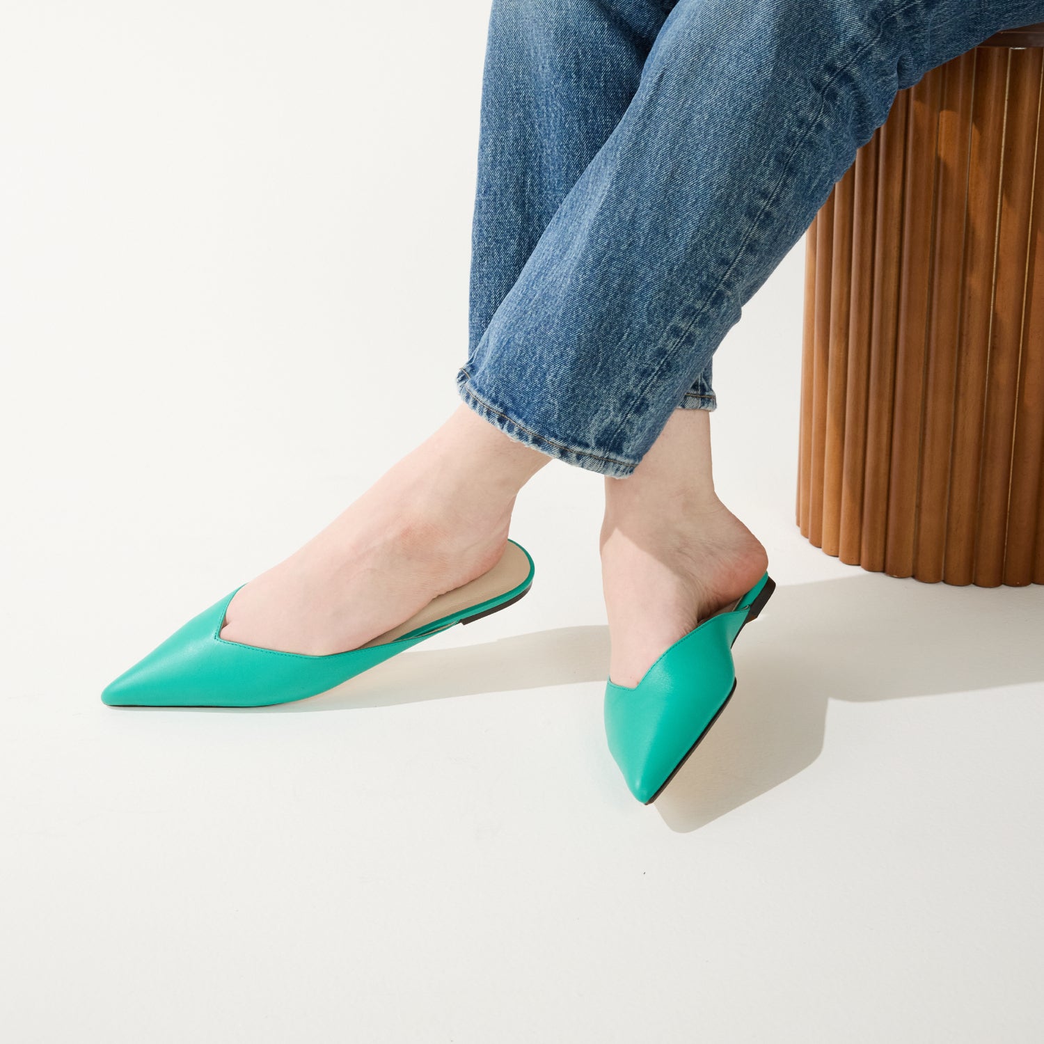 NERA IN TEAL LEATHER - Yosi Samra -