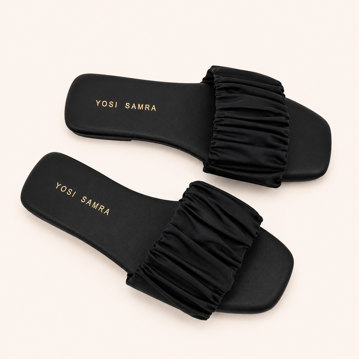 NAOMI SANDAL IN BLACK NYLON