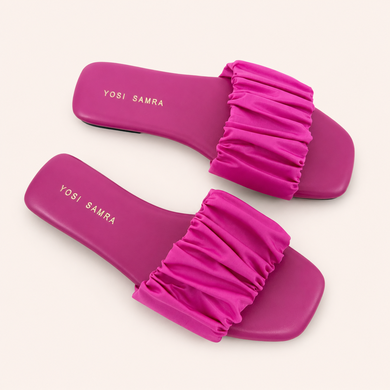 NAOMI SANDAL IN FUSCHIA NYLON