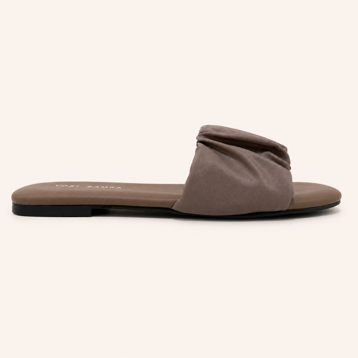 NAOMI SANDAL IN TAUPE NYLON