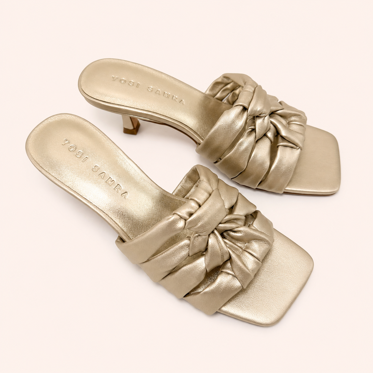ORIANA HEEL IN GOLD NAPPA