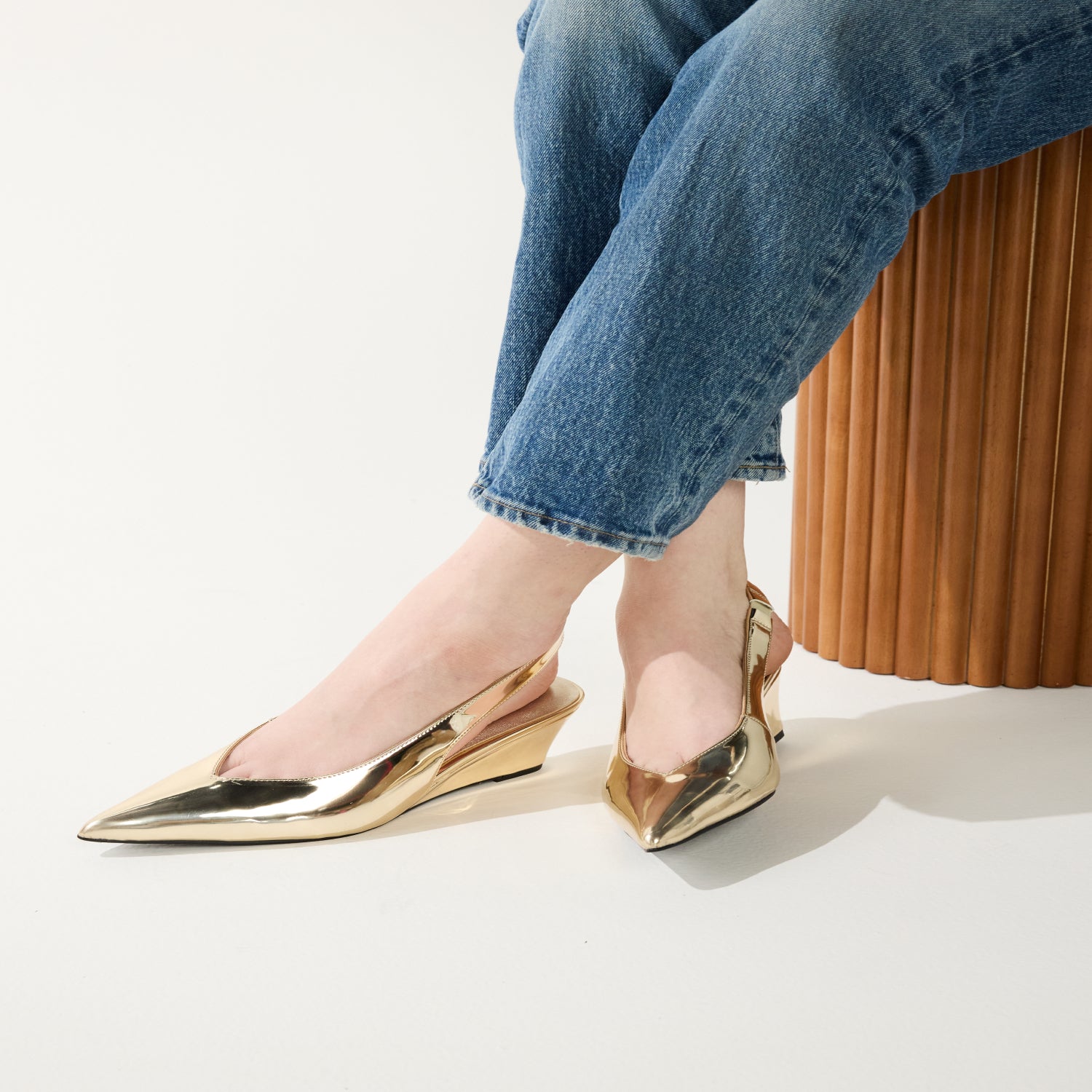 PHOEBE IN GOLD MIRRORED METALLIC - Yosi Samra -
