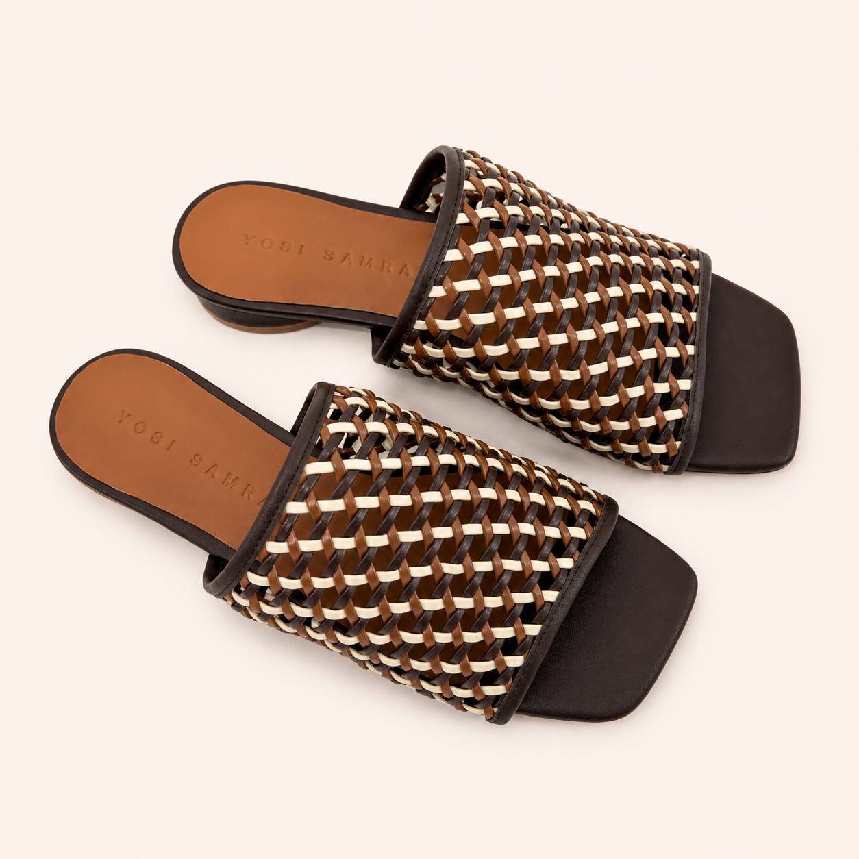 RIVIERA SANDAL IN WHISKEY/CHOCOLATE/NUDE WOVEN