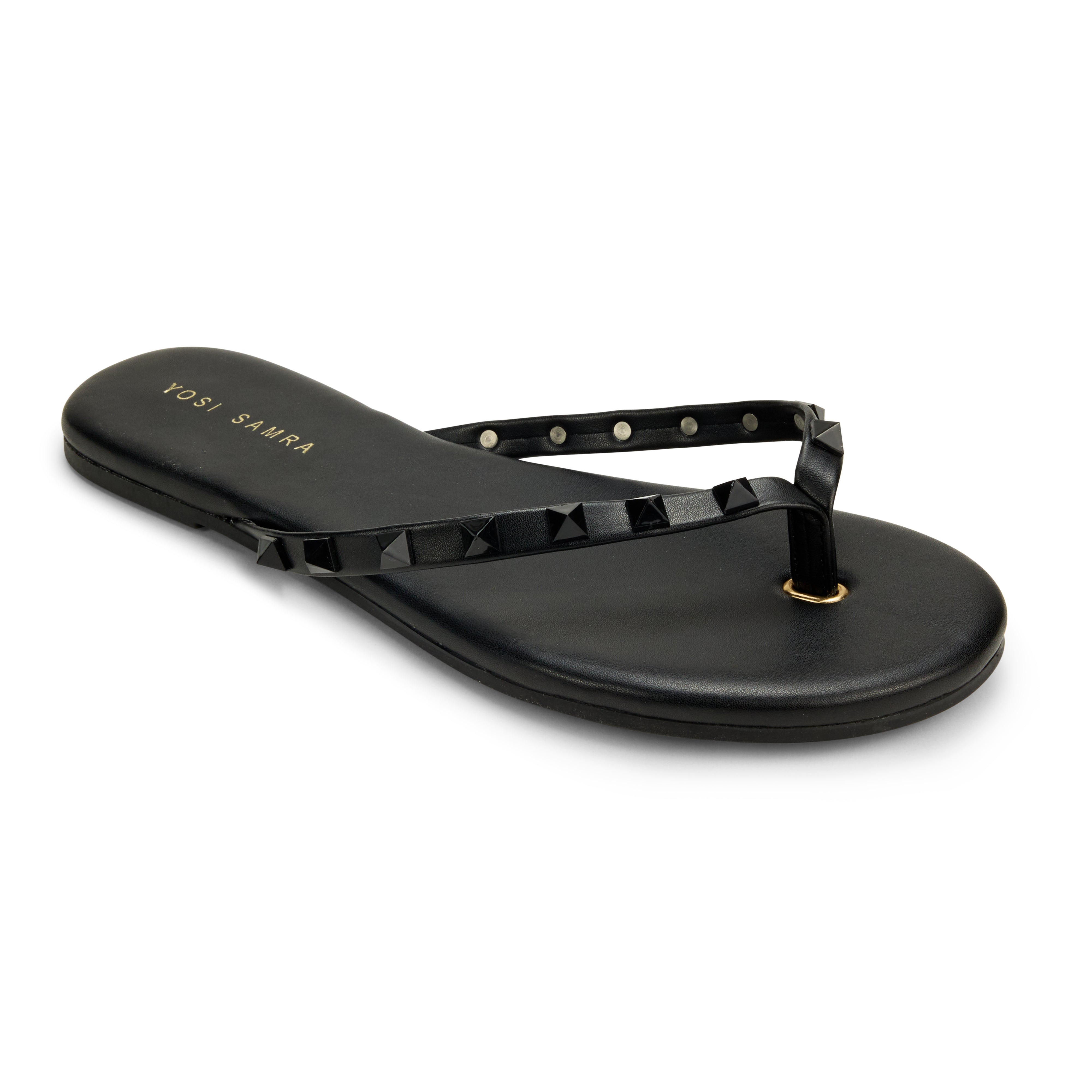 Rivington Stud Flip Flop in Black/Black