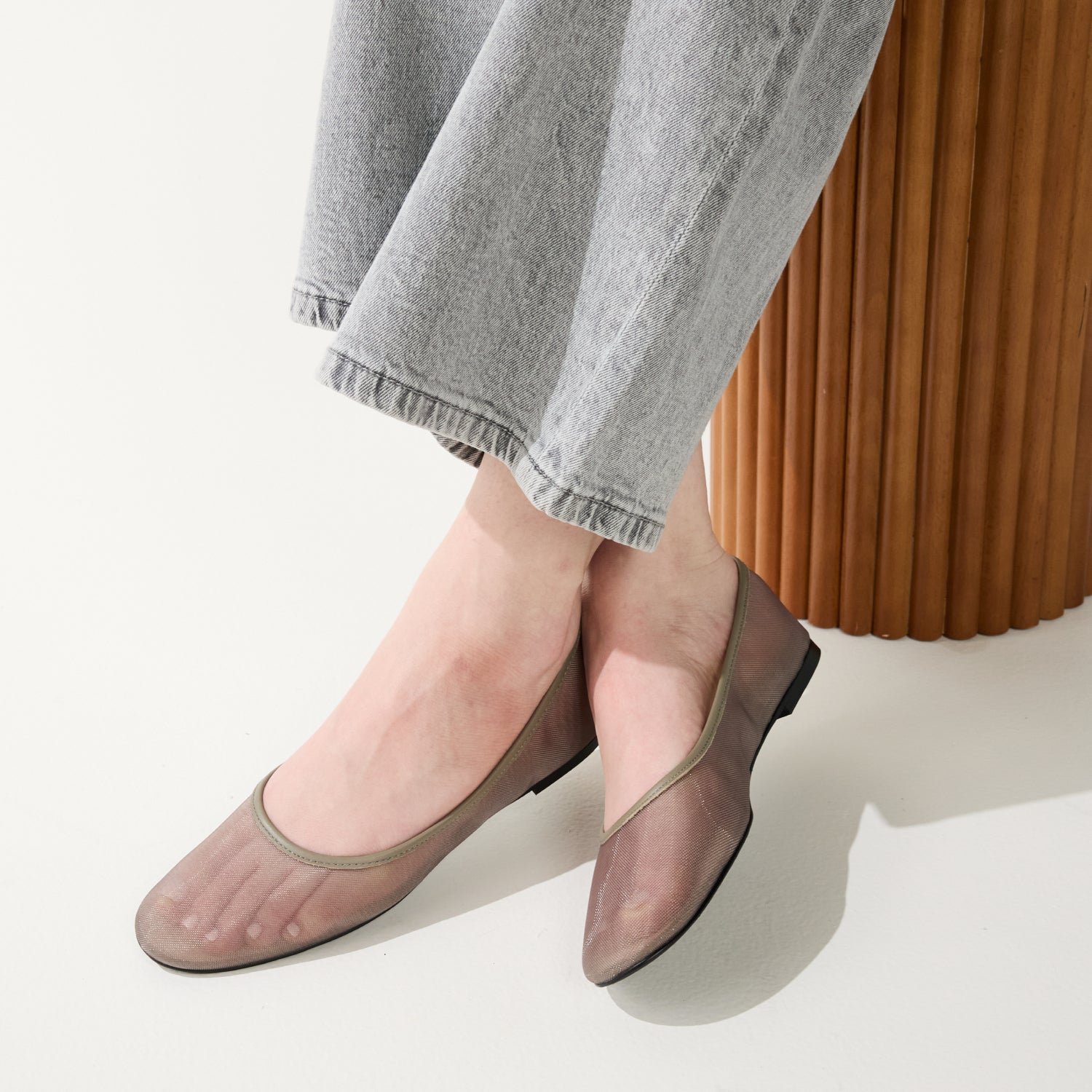 SADIE IN TAUPE MESH - Yosi Samra -