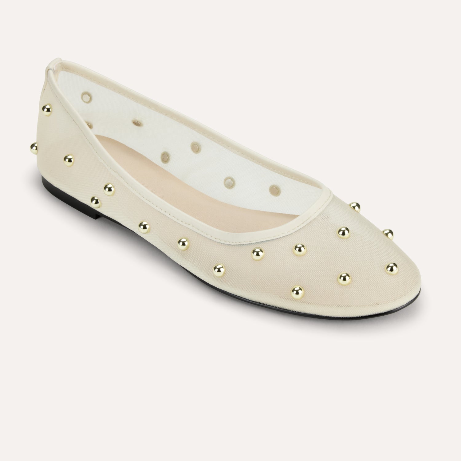SADIE STUD IN CREAM MESH - Yosi Samra -