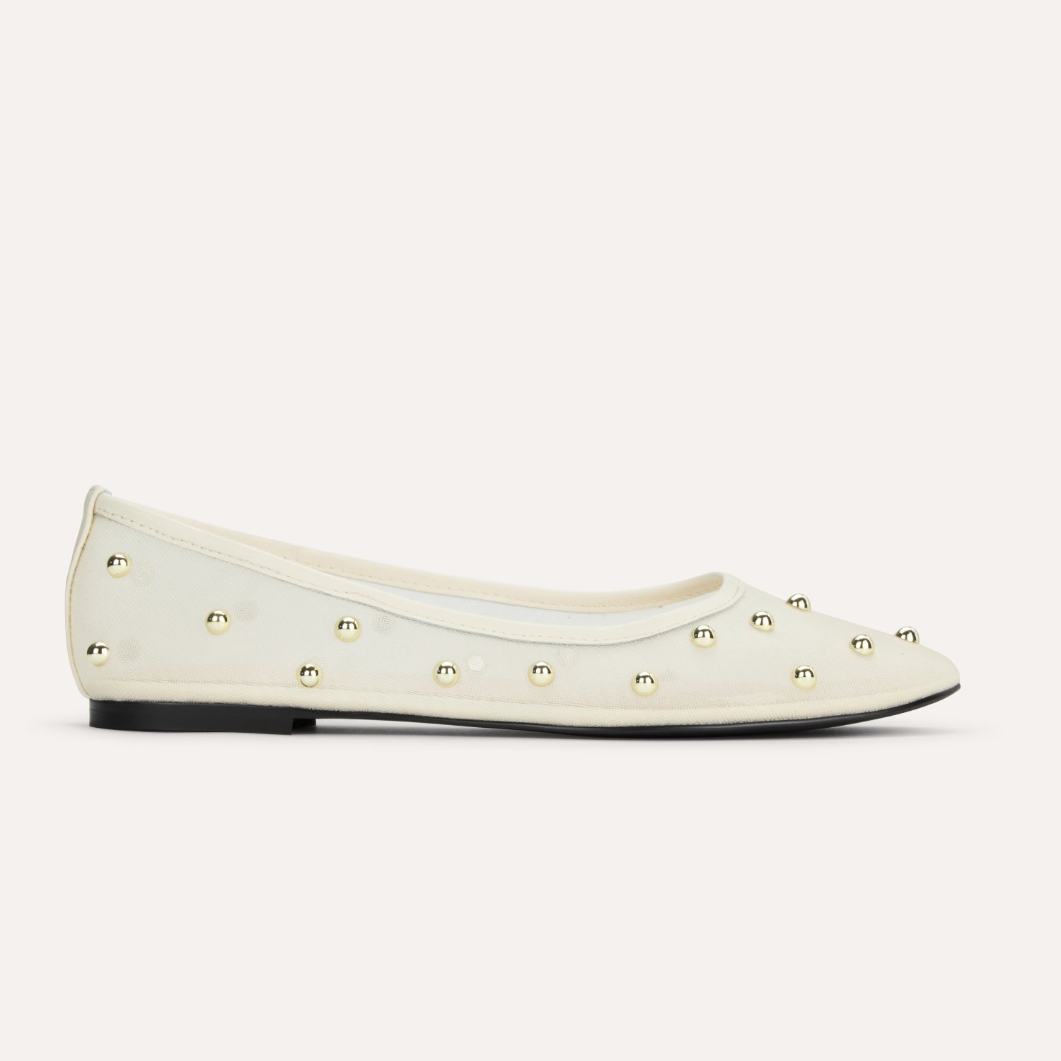 SADIE STUD IN CREAM MESH - Yosi Samra -