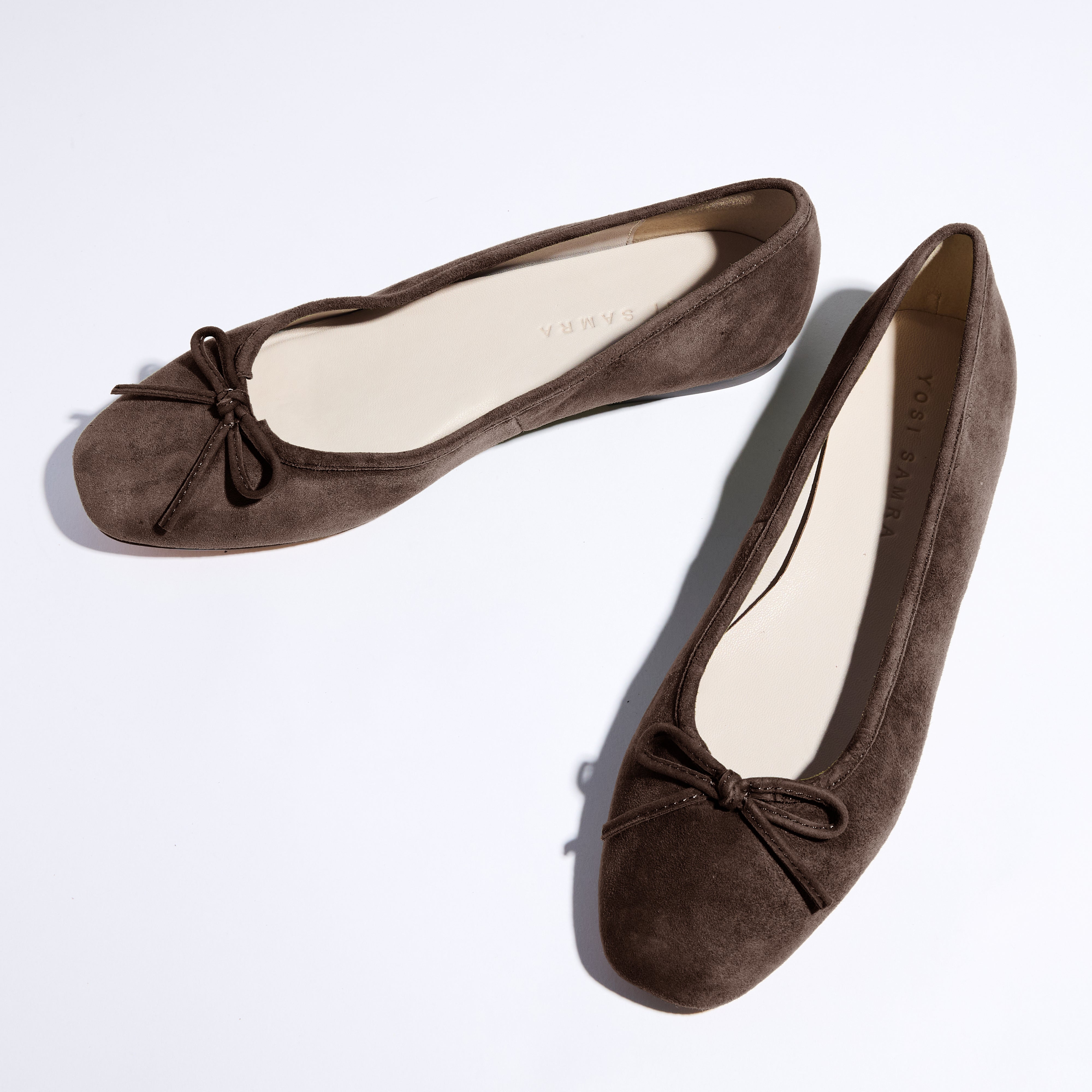 Sage Ballet Flat in Chocolate Suede - Yosi Samra - Women's Flats