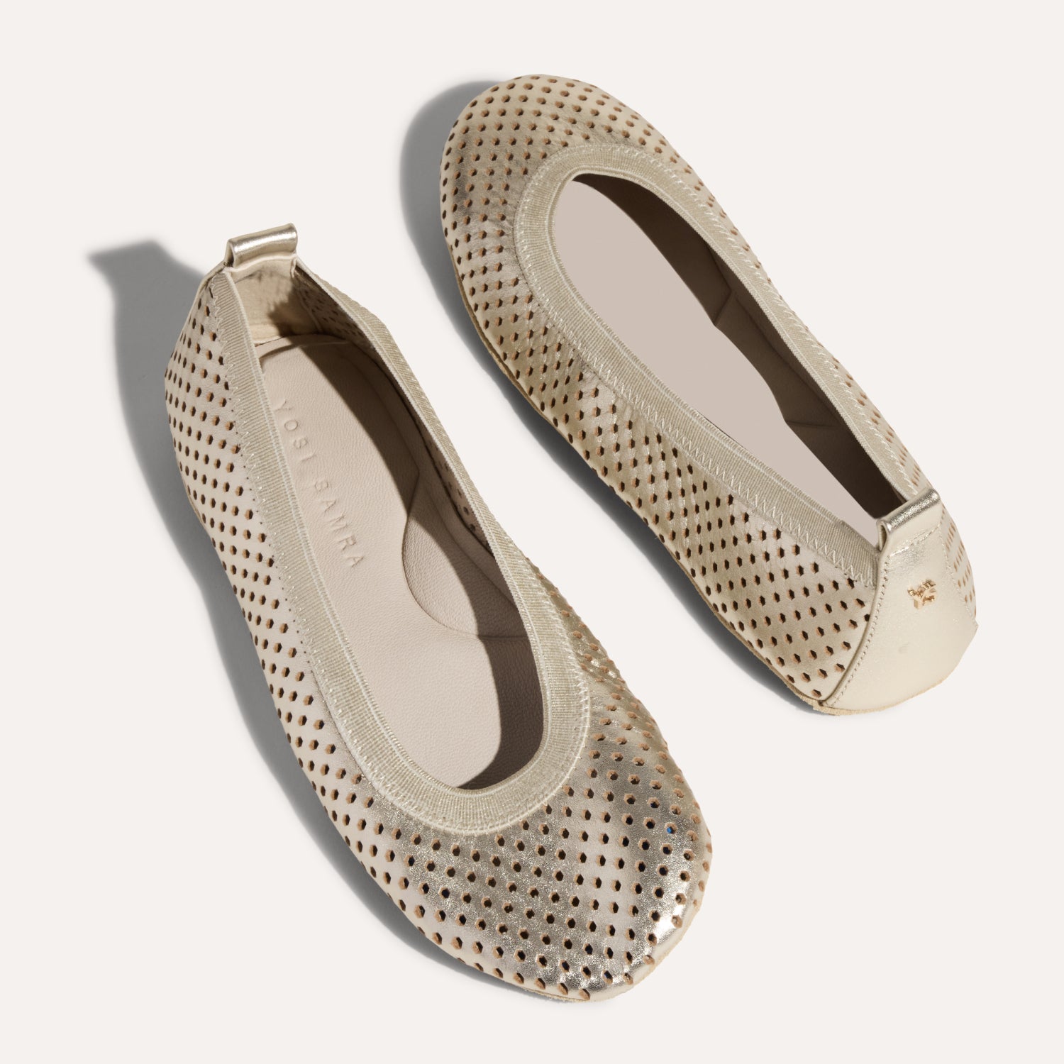 SAMARA IN GOLD METALLIC PERFORATED - Yosi Samra -