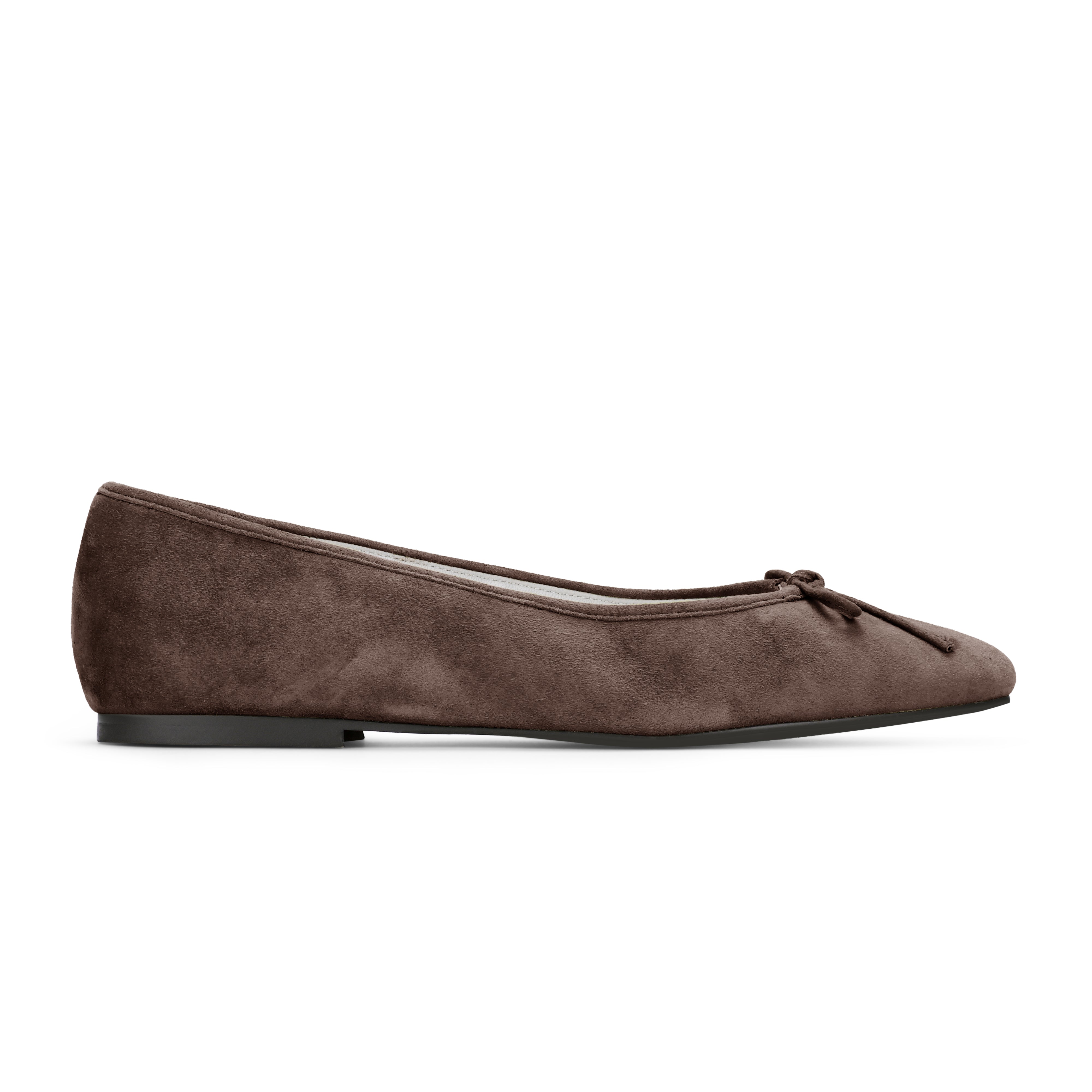 Sage Ballet Flat in Chocolate Suede
