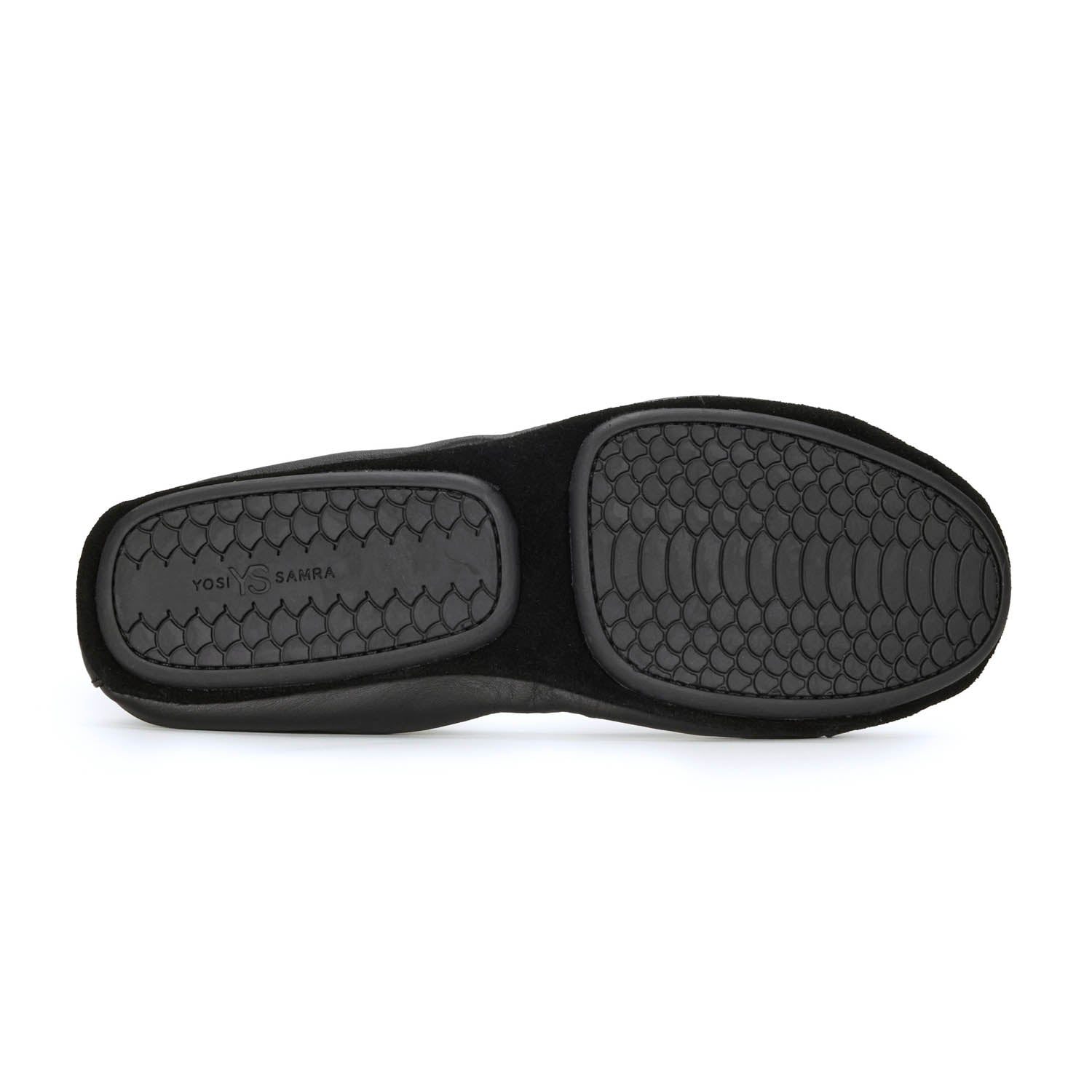 Samantha Foldable Ballet Flat in Black Leather - Yosi Samra - Women's Flats