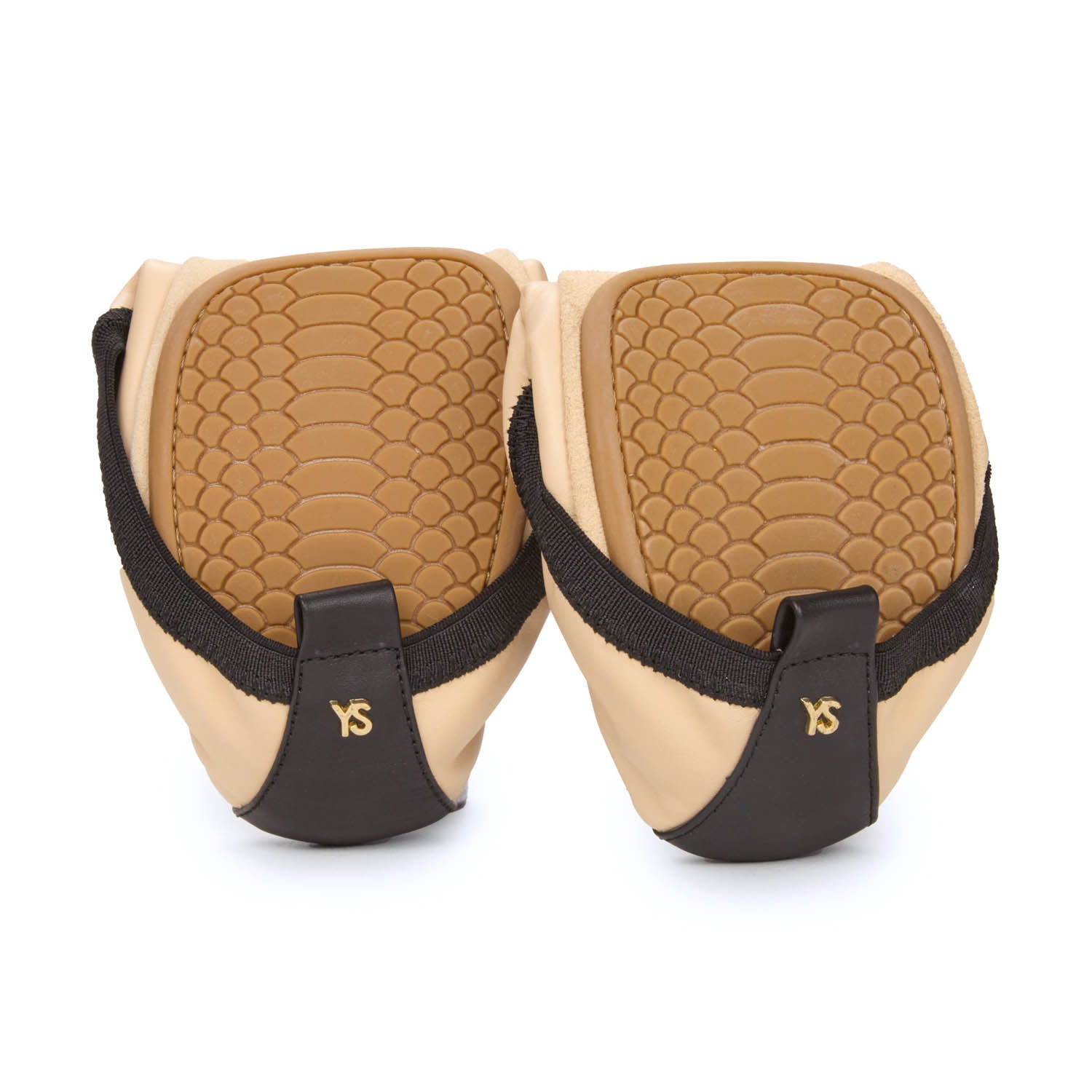 Samantha Foldable Ballet Flat in Nude Leather - Yosi Samra - Women's Flats