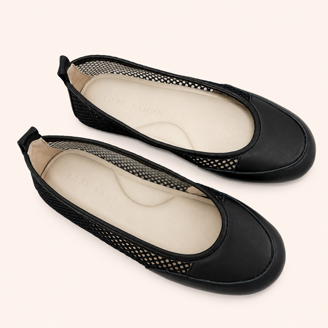SAMARA FOLDABLE BALLET FLAT IN BLACK CROCHET