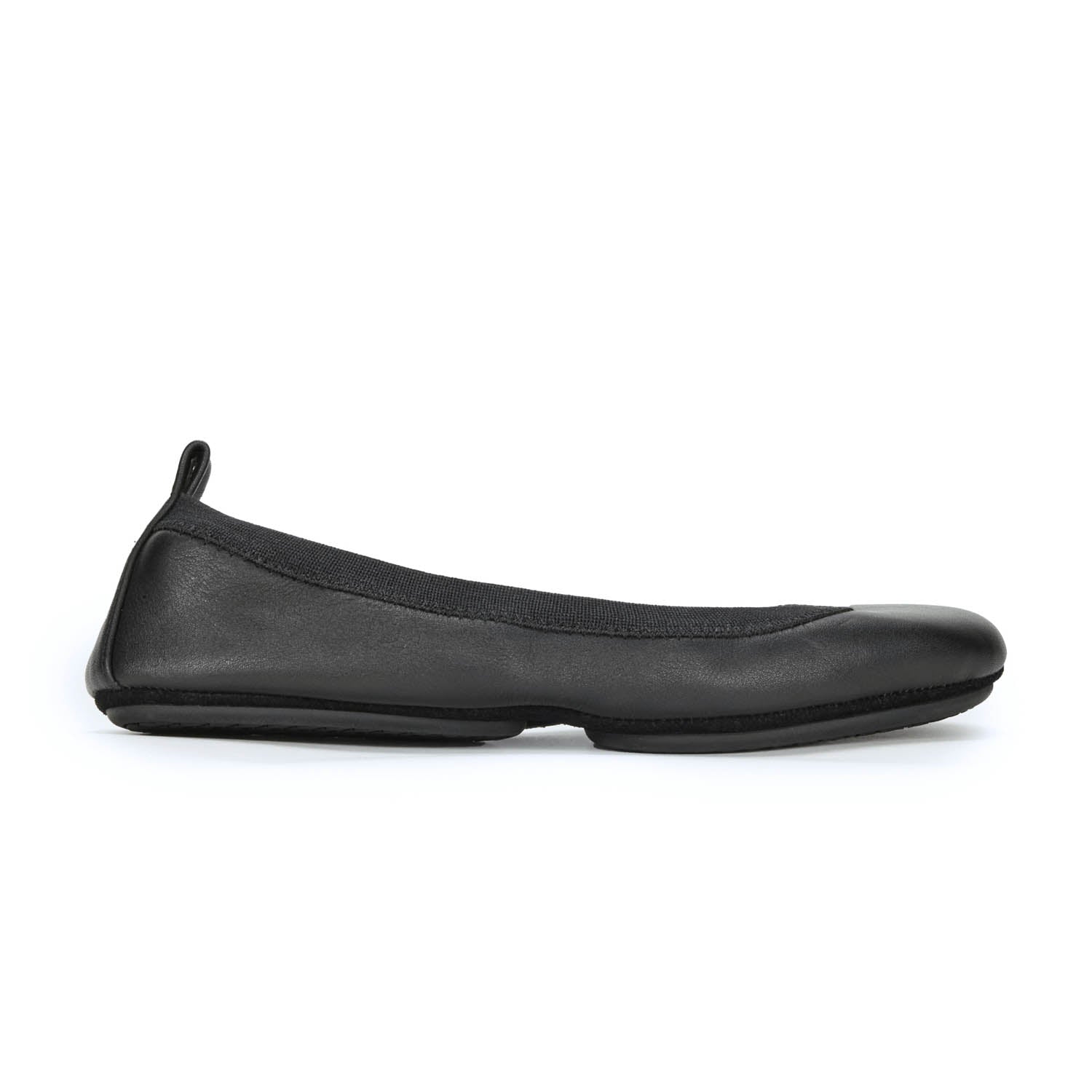 Samara Foldable Ballet Flat in Black Leather - Yosi Samra - Women's Flats