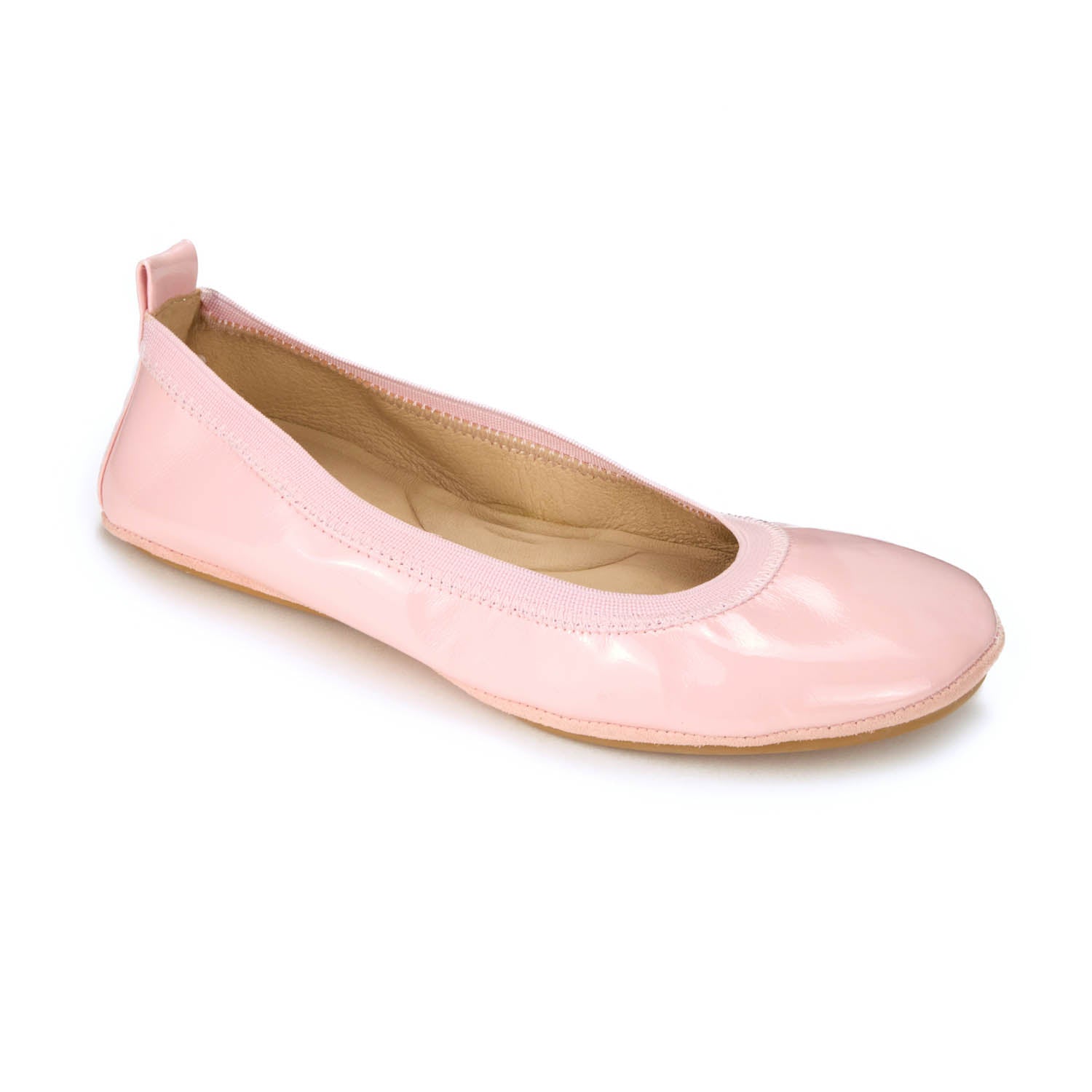 Samara Foldable Ballet Flat in Blush Patent