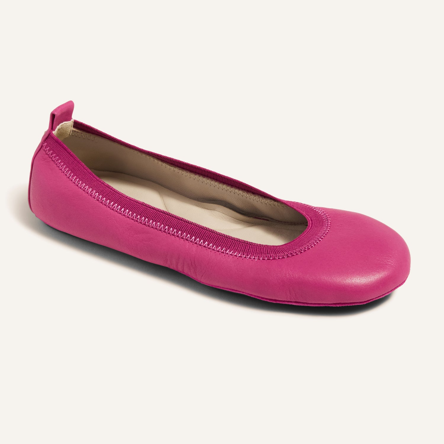 Samara Foldable Ballet Flat in Hibiscus Leather - Yosi Samra - Women's Flats