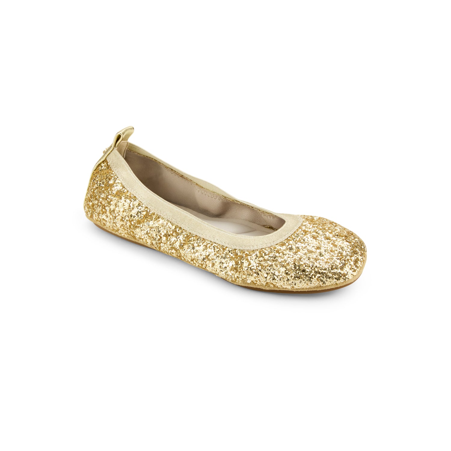 Samara Foldable Ballet Flat in Gold Glitter - Yosi Samra - Women's Flats